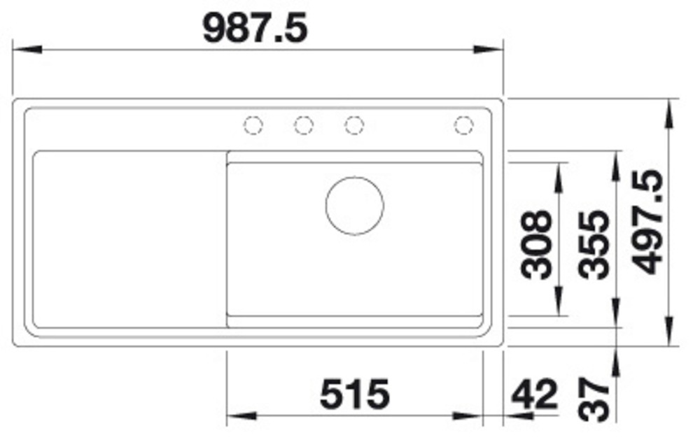 Blanco Granitspüle »ZENAR XL 6 S-F DampfgarPlus«, inklusive gratis Esche-Compound-Schneidebrett und 2 Garbehältern