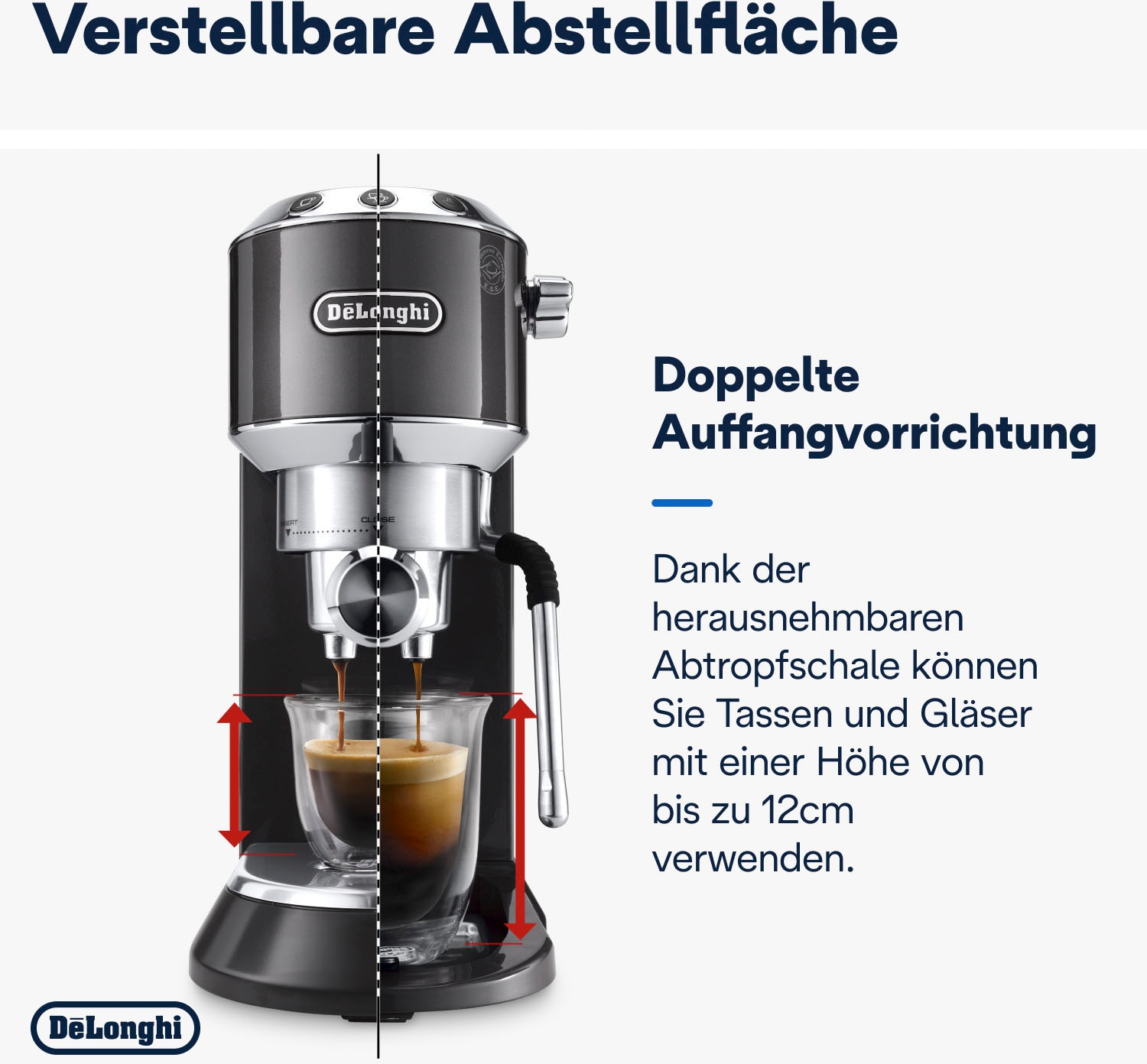 De'Longhi Espressomaschine »Dedica Arte EC885.GY«, Siebträger