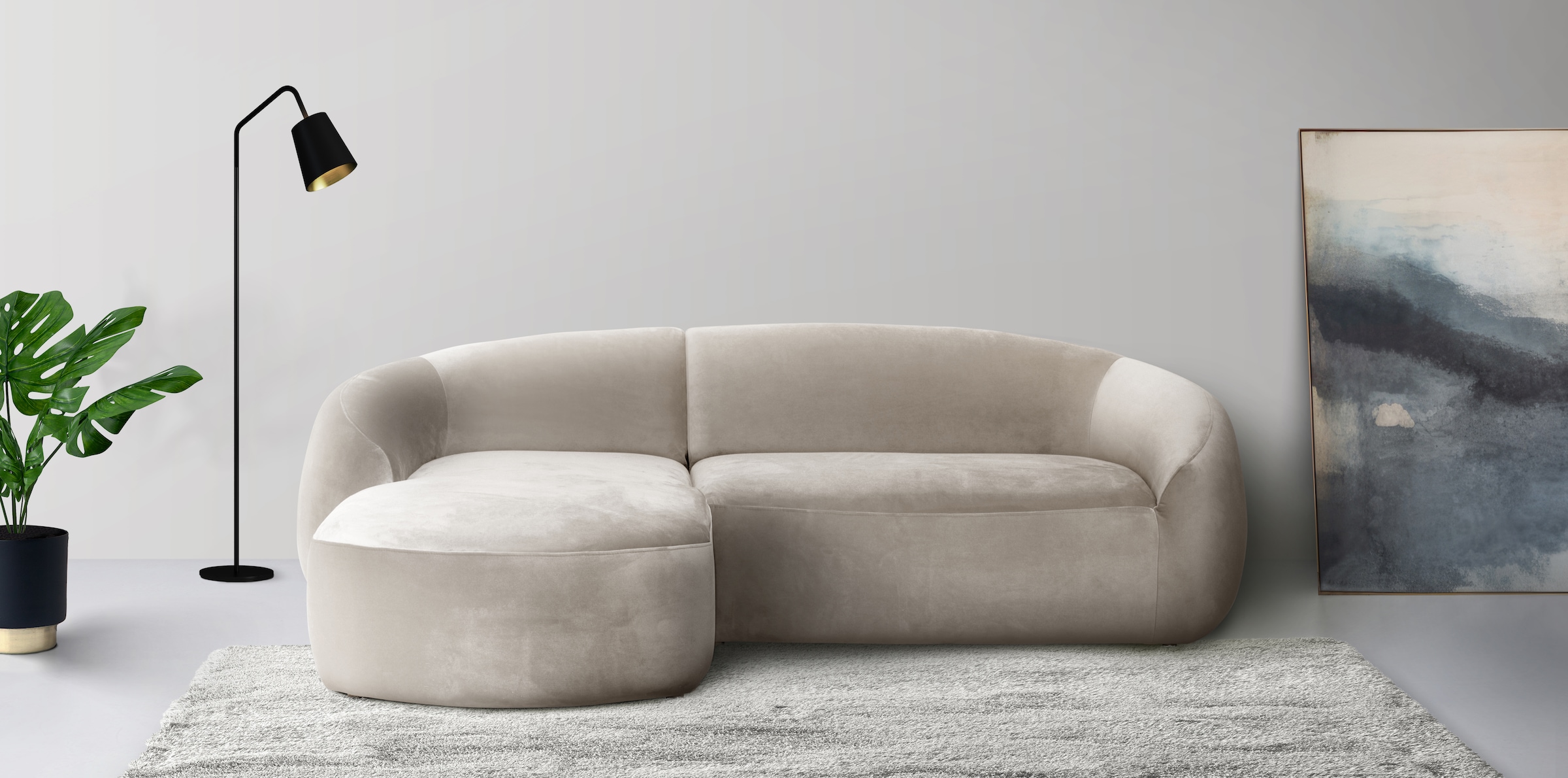 LeGer Home by Lena Gercke Ecksofa "L-Form, Designersofa, organische Form, M günstig online kaufen