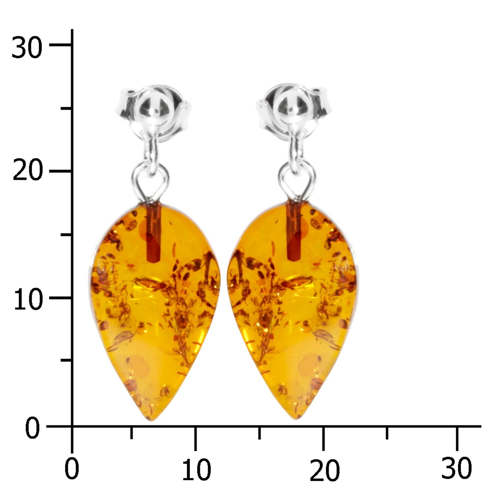Ostsee-Schmuck Nora Boucles d'Oreilles Blanc 925 Argent 3