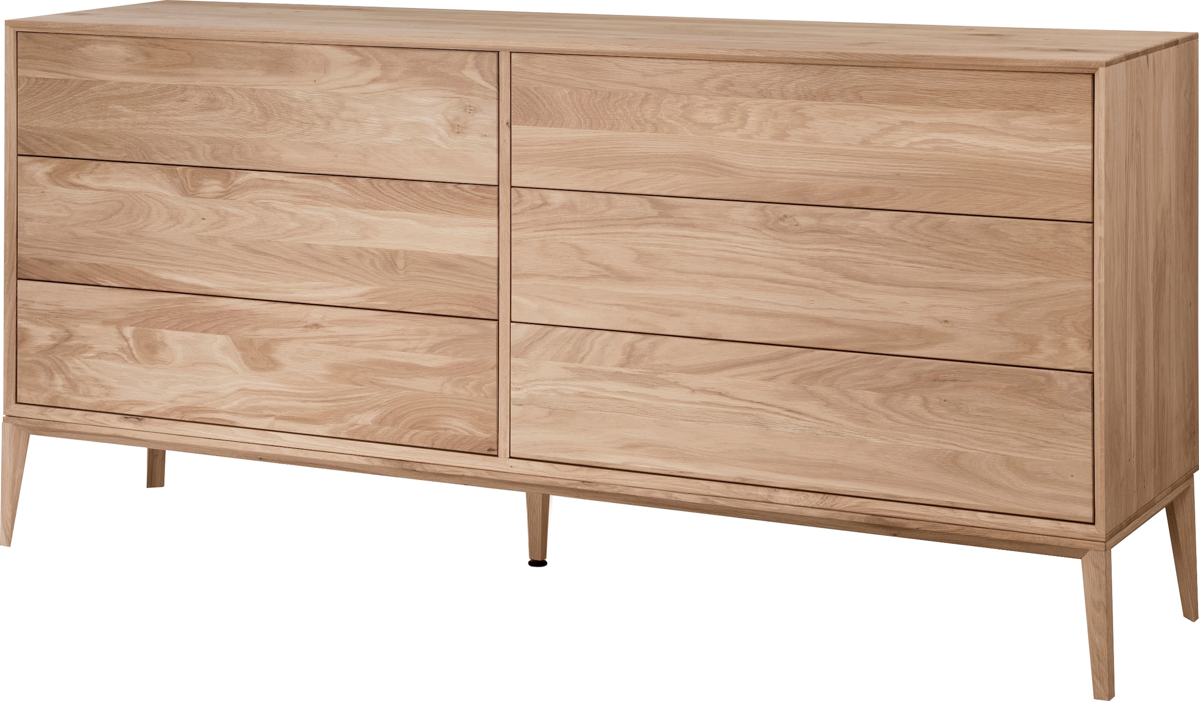 Home affaire Sideboard "Koda Kommode, 6 geräumige Schubladen mit Push-To-Op günstig online kaufen