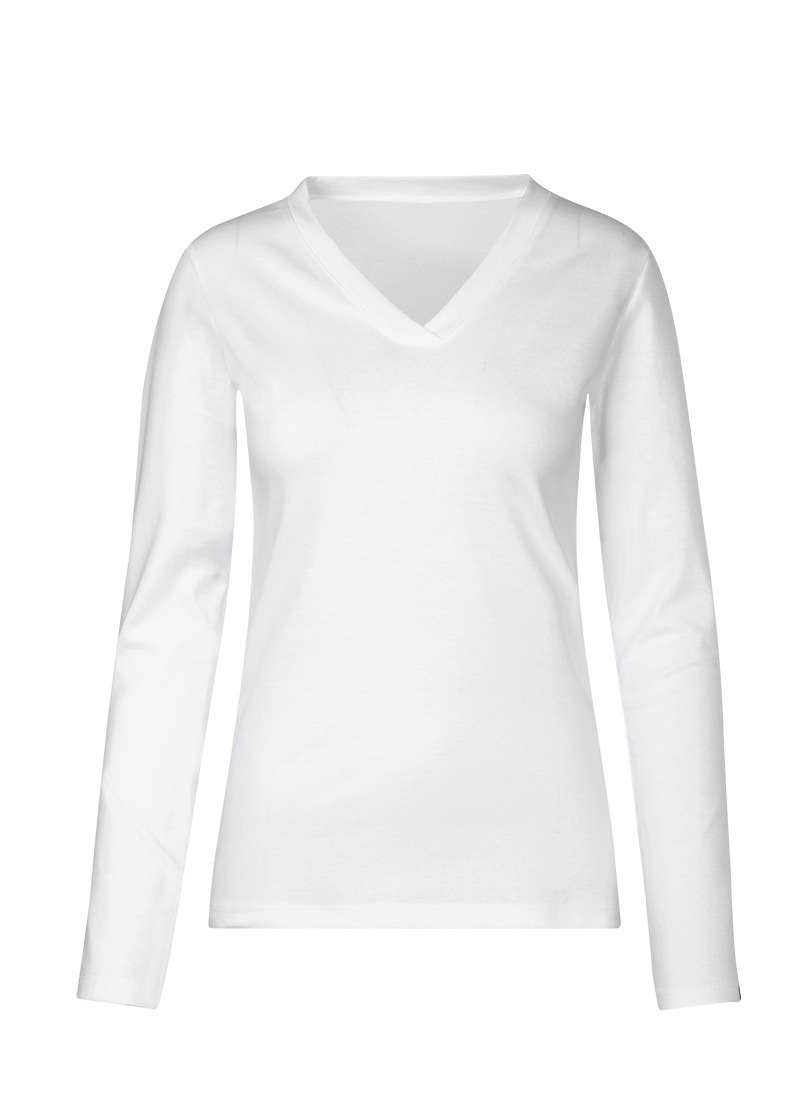 Trigema T-Shirt "TRIGEMA Langarmshirt mit V-Ausschnitt" 1 Stk. tlg. günstig online kaufen