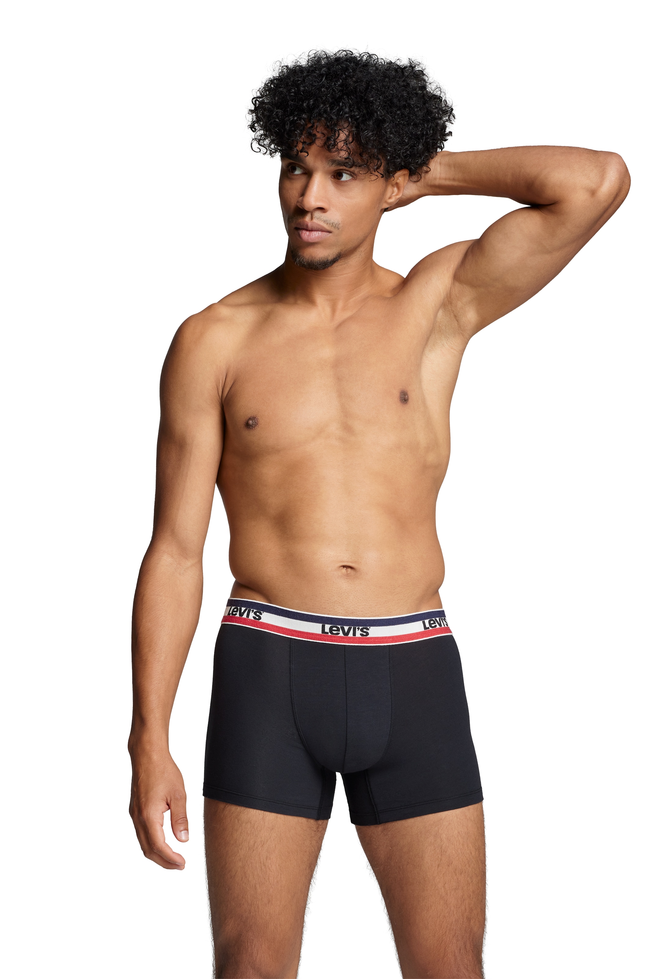 Levi's® Boxershorts »LEVIS MEN SPRTSWR LOGO BOXER BRIEF 3P«, (Packung, 3er Pack), mit breitem Logobund