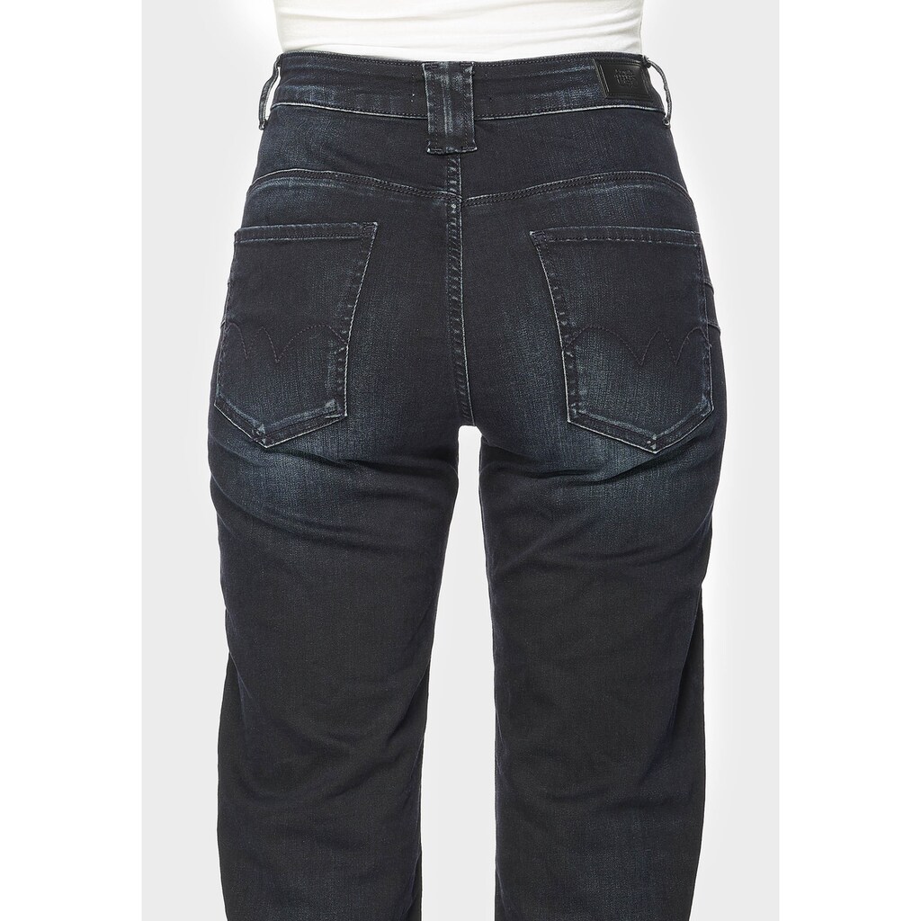 Damenmode Jeans Le Temps Des Cerises Bequeme Jeans, mit aufgesetzten Fronttaschen dunkelblau