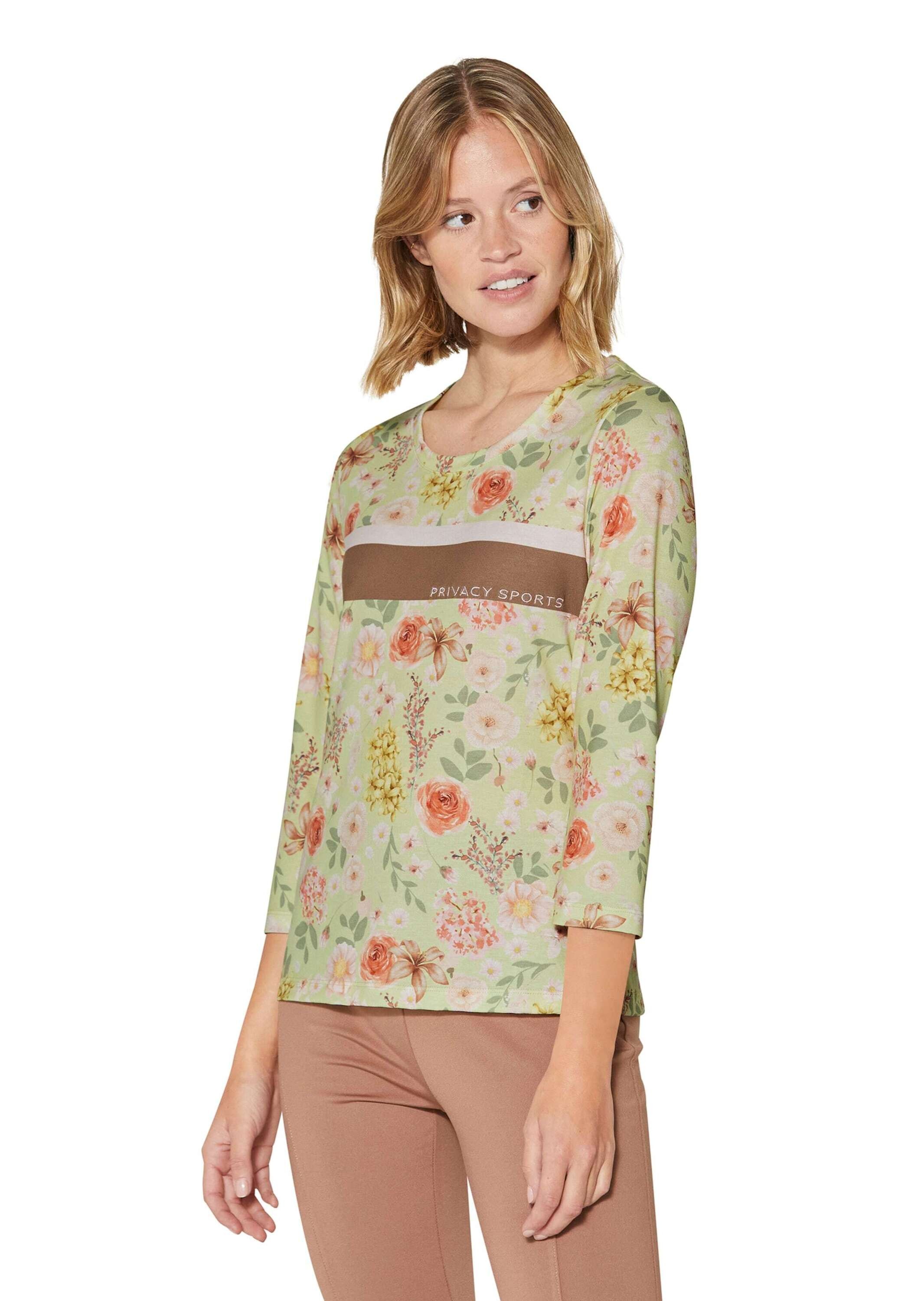 MADELEINE Kurzarmshirt "Shirt Shirt mit floralem Print und 3/4-Arm" günstig online kaufen