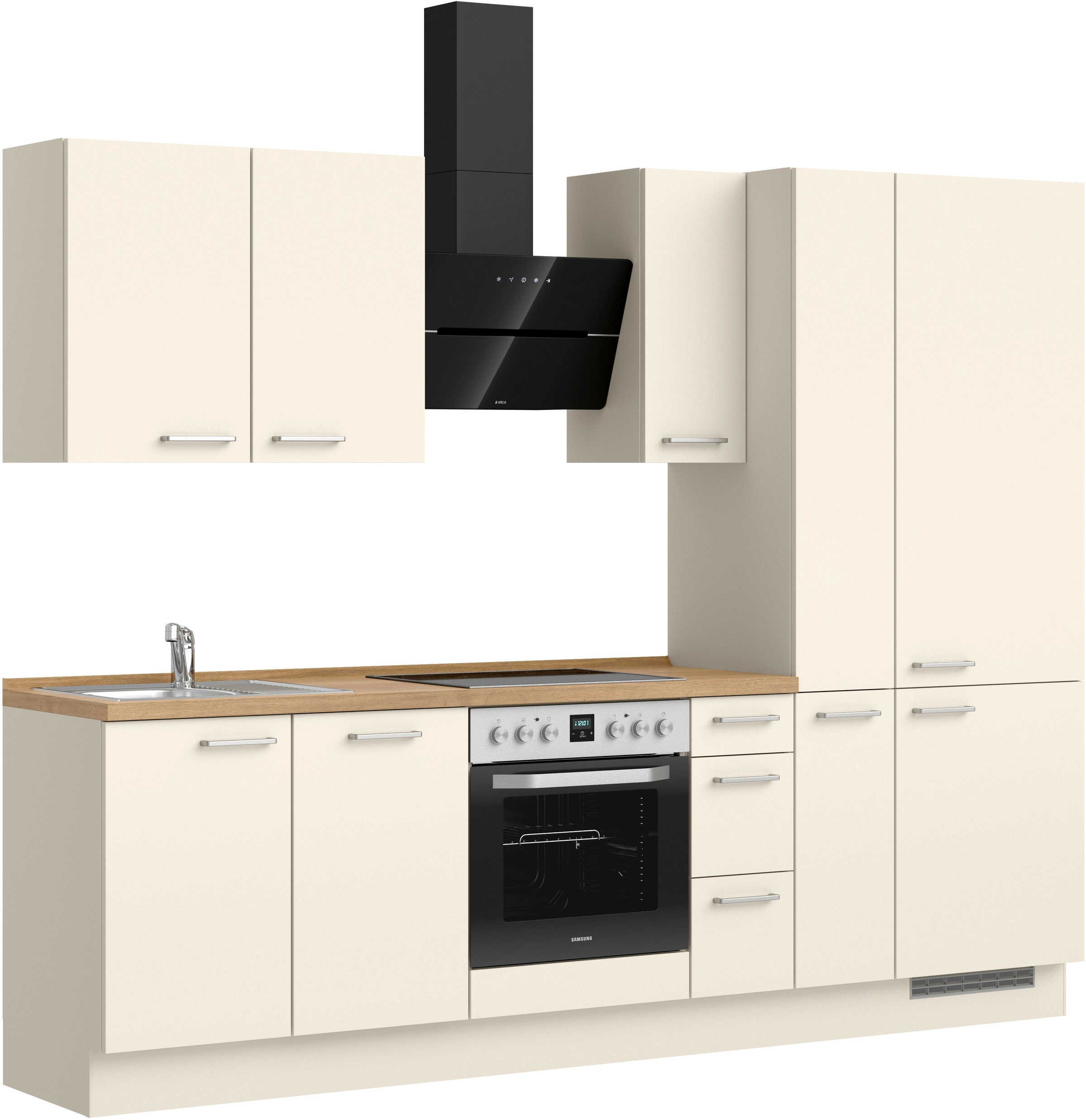 nobilia® Küchenzeile »"Touch II"«, vormontiert, Ausrichtung wählbar, Breite 270 cm, wahlw. mit E-Geräten