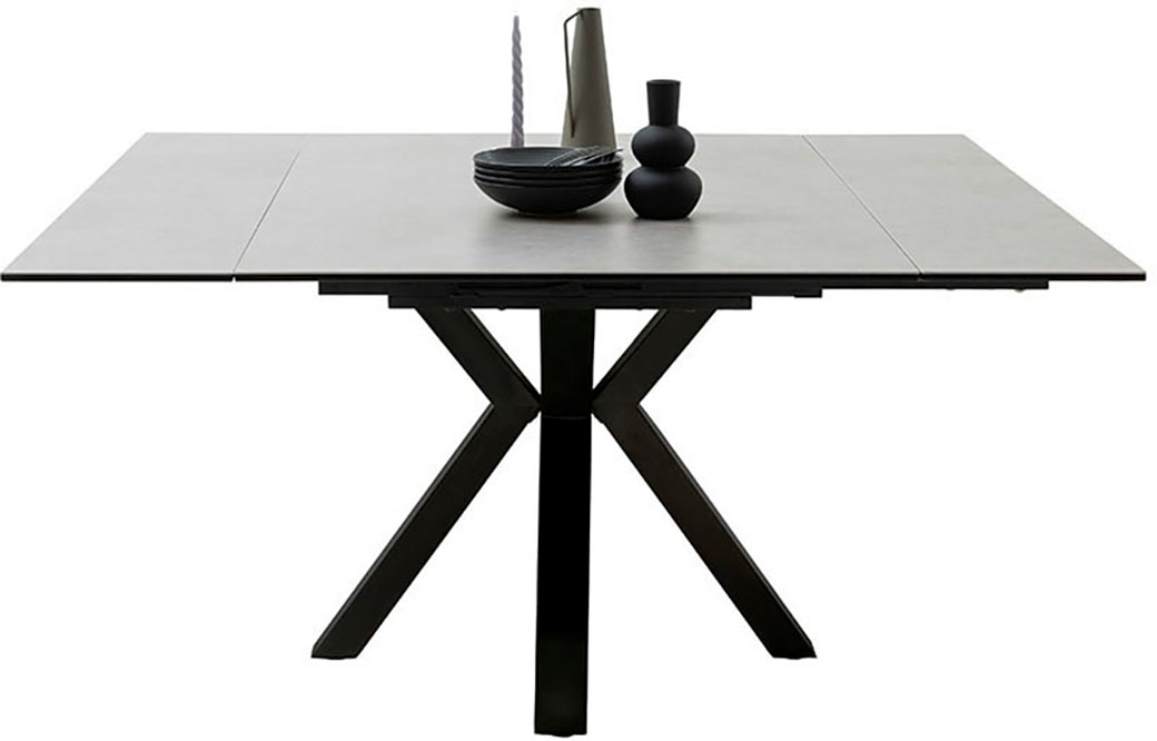 MCA furniture Esstisch »PALLINI Auszugstisch 90-150 cm«, (Einzelstück), Keramik,Metall,Längsseitenauszug,ausziehbar,Tischplatte 13 mm