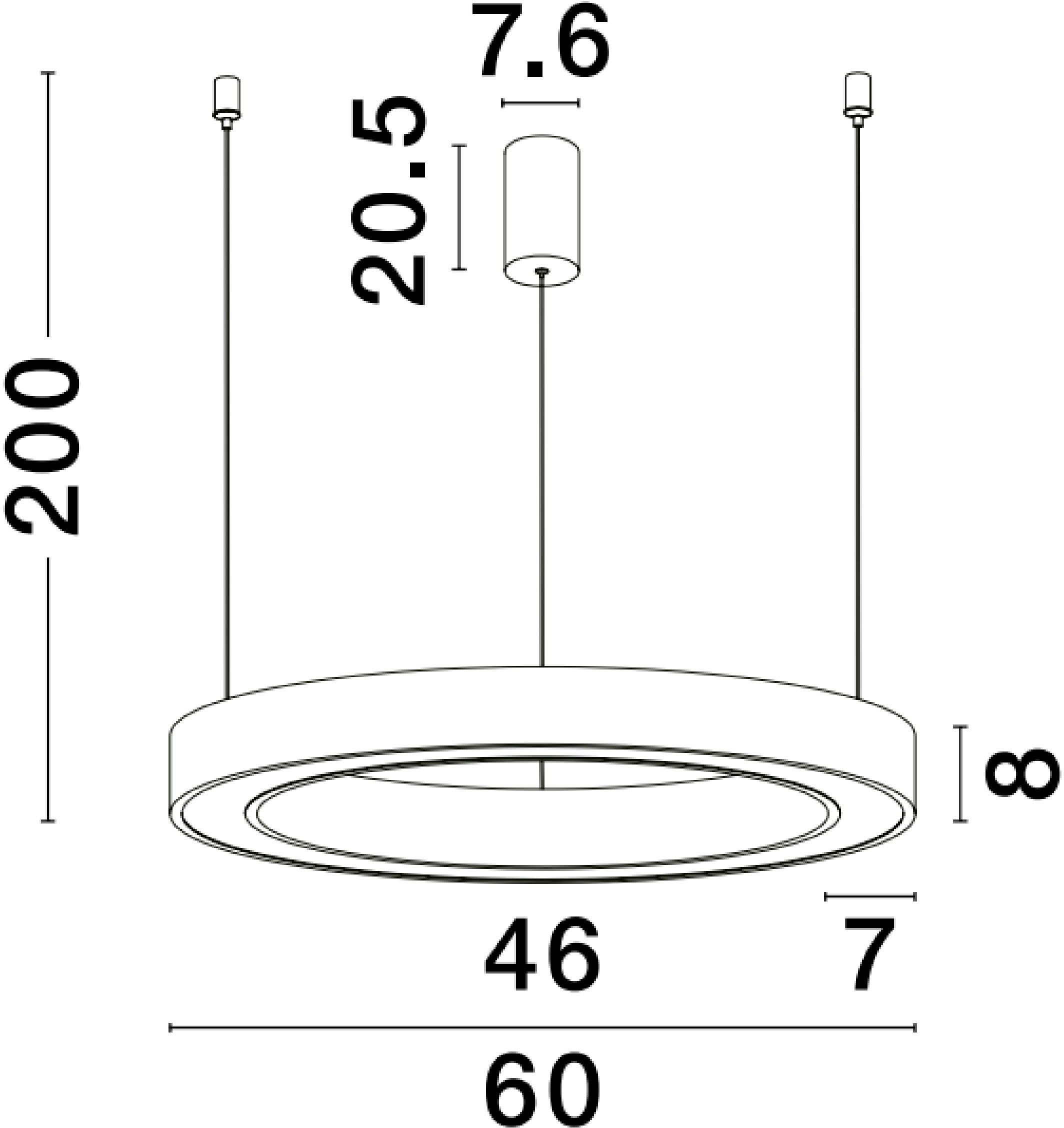 Nova Luce LED-Hängeleuchte »MORBIDO«, 1 flammig, Leuchtmittel LED-Modul | LED fest integriert