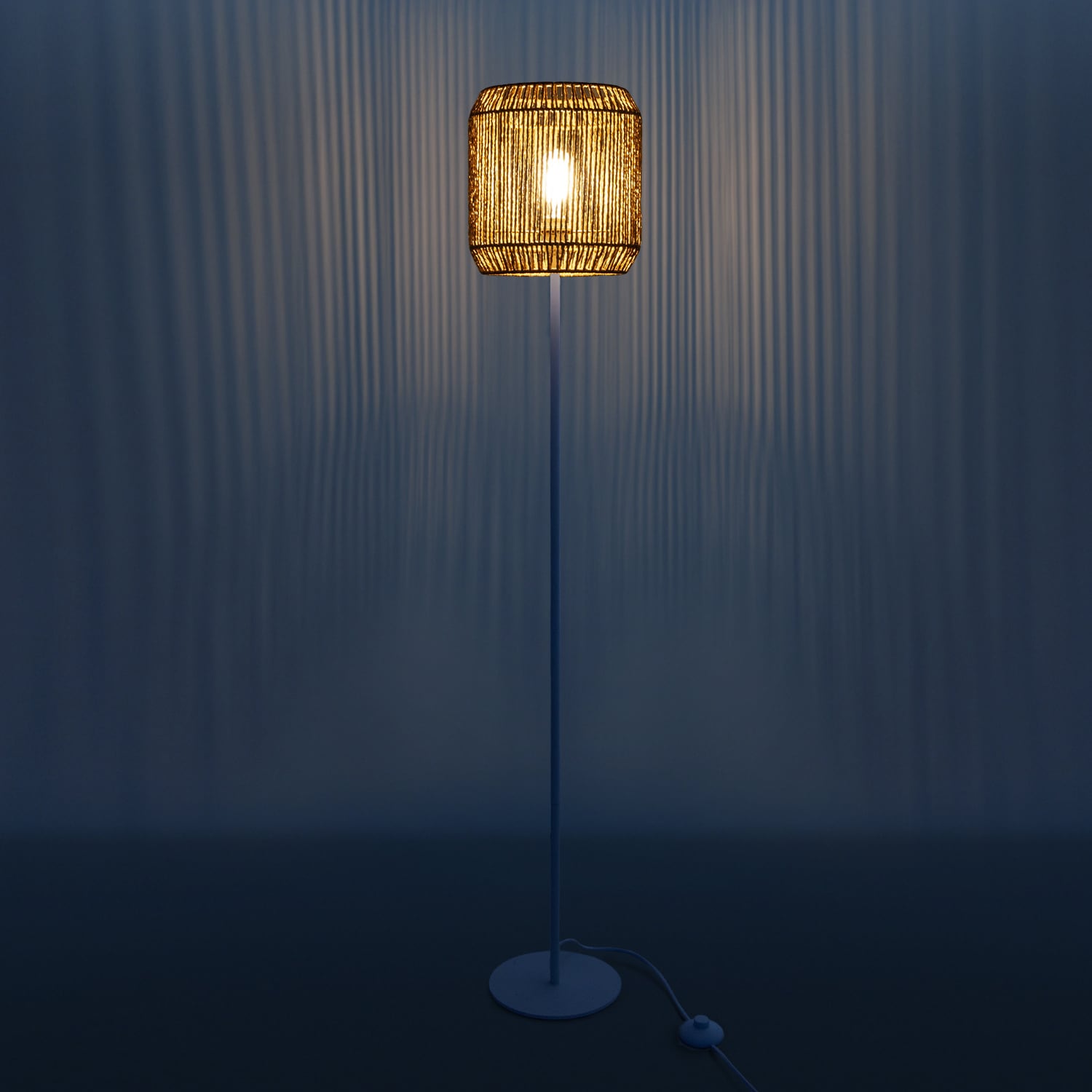 Boho BAUR 1 Modern flammig-flammig, E27 »Pedro«, Korb Home LED Stehlampe Schlafzimmer | Paco Wohnzimmer Optik
