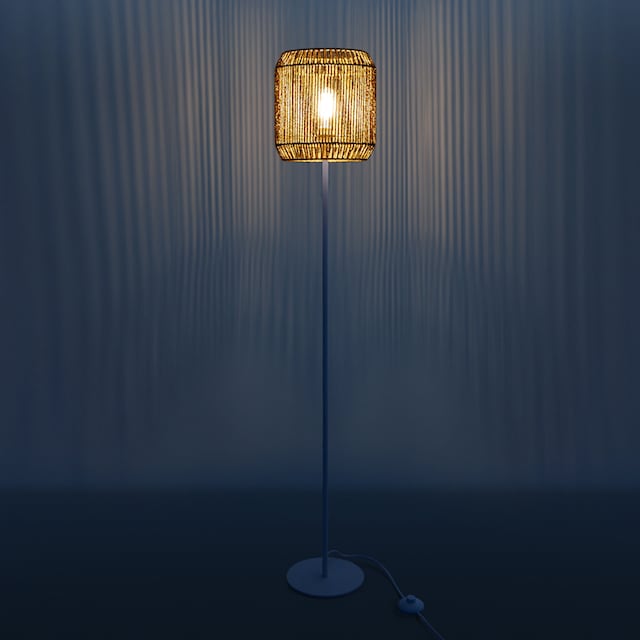 Paco Home Stehlampe »Pedro«, 1 flammig-flammig, LED Modern Wohnzimmer  Schlafzimmer Optik Boho Korb E27 | BAUR