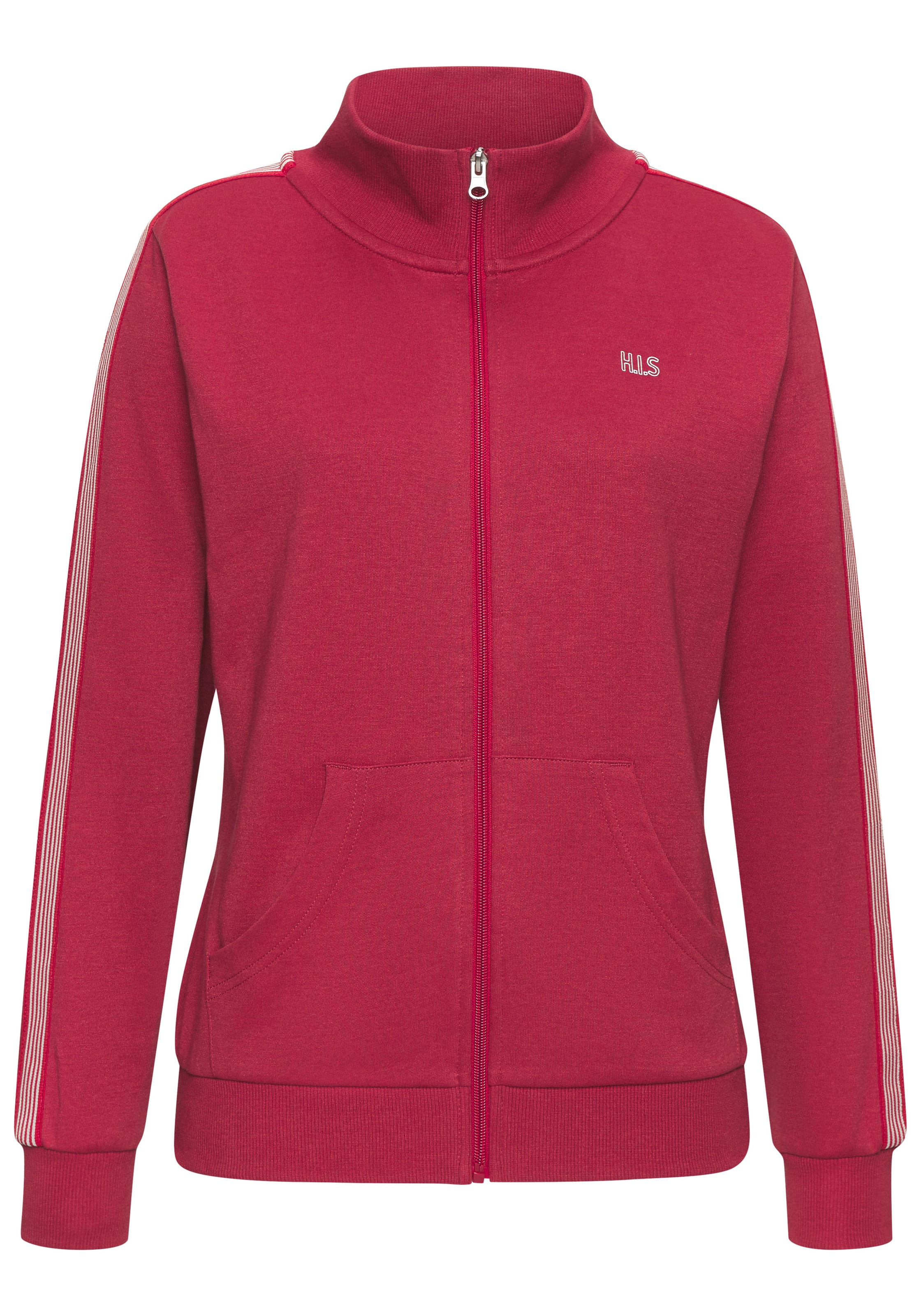H.I.S Sweatjacke, mit gestreiftem Tape an den Ärmeln günstig online kaufen