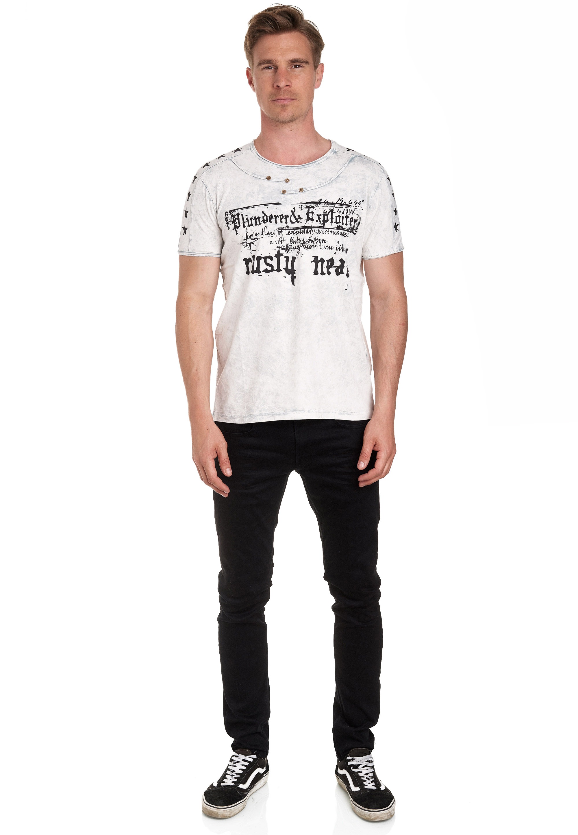 Rusty Neal T-Shirt, in melierter Optik