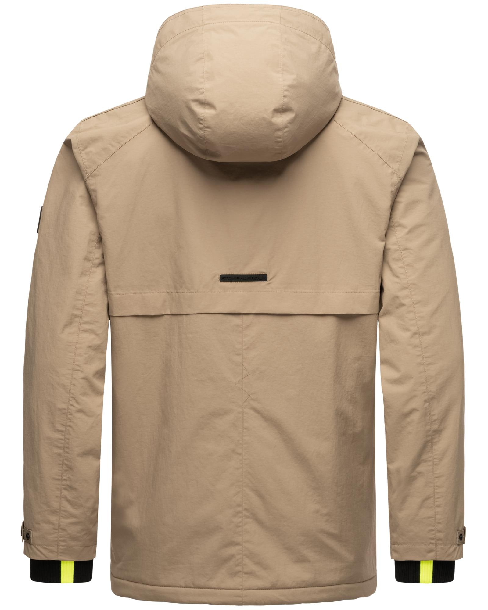 Stone Harbour Regenjacke »Zanjaar«, mit Kapuze, Herren Übergangsjacke mit Fleece-Futter