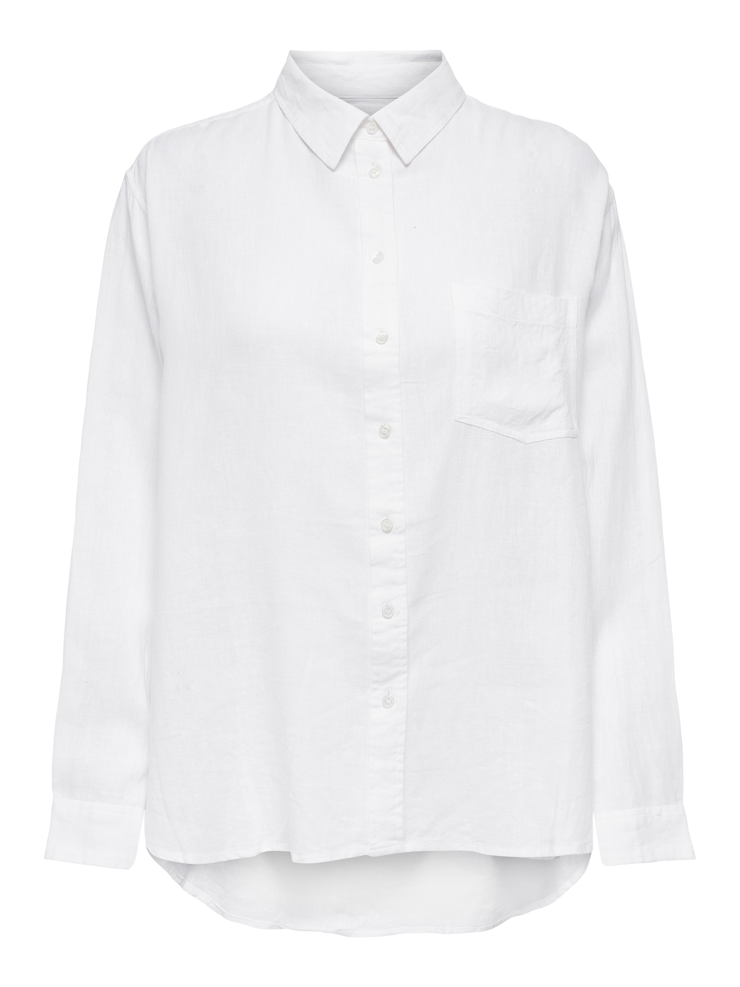 ONLY Longbluse »ONLTOKYO L/S LINEN BLEND SHIRT« mit Leinen