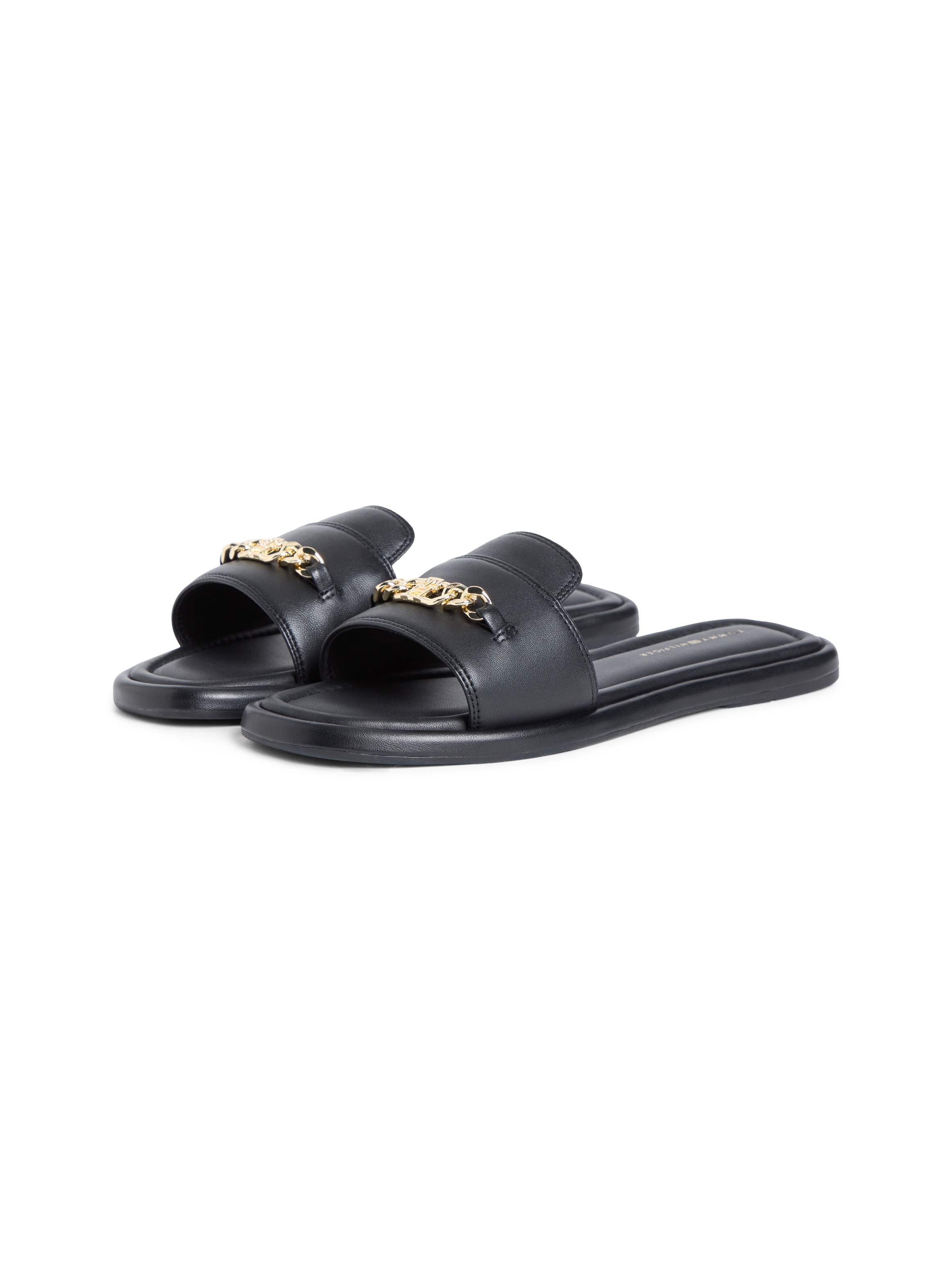 Tommy Hilfiger Pantolette "LEATHER HORSEBIT MULE" Sommerschuh, Schlupfschuh günstig online kaufen