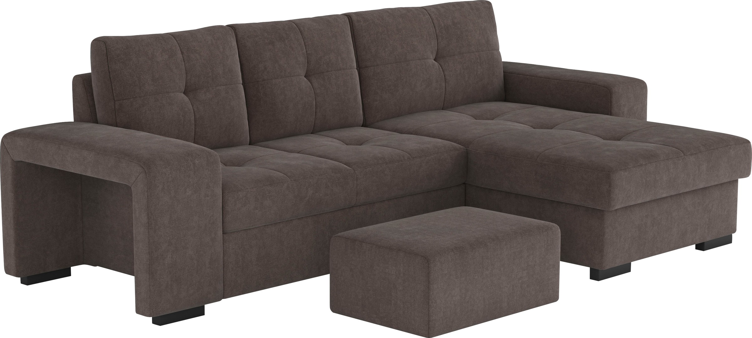 COTTA Ecksofa »Mattina L-Form«, inkl. Hocker, wahlweise mit Bettfunktion und Bettkasten