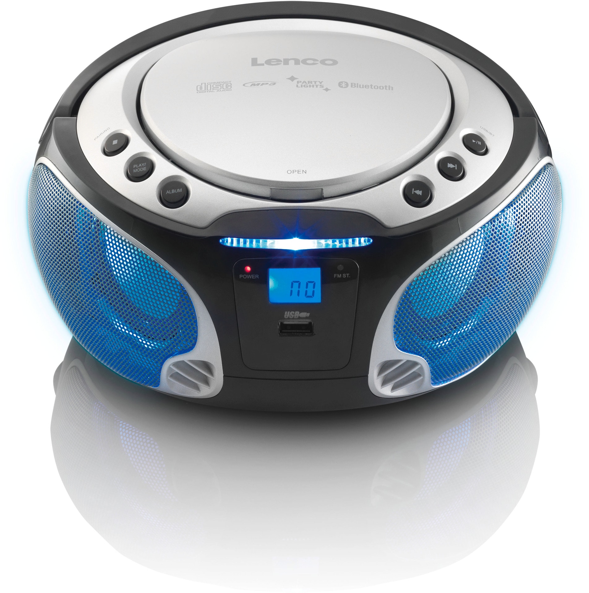 BAUR BT, | MP3, »SCD-550SI CD-Radio (FM-Tuner) Lenco USB, Lichteffekt«, Boombox m.