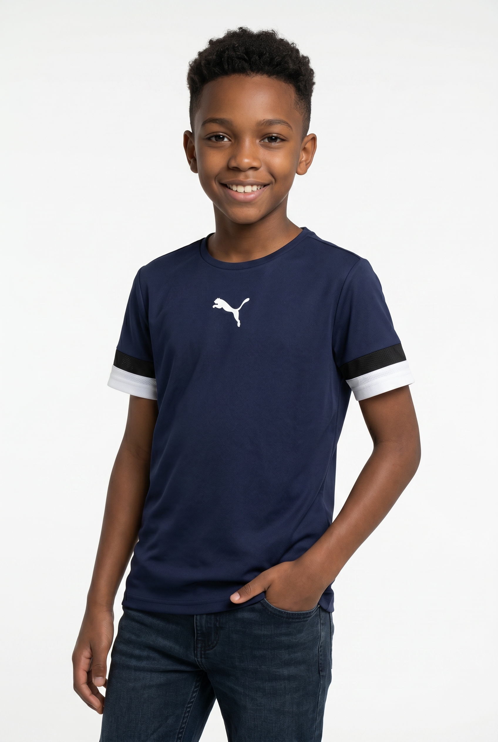 PUMA Fußballtrikot "TEAMRISE JERSEY JR" Fußball, Kurzarm, mit Rundhalsausschnitt, mit DryCELL Technologie