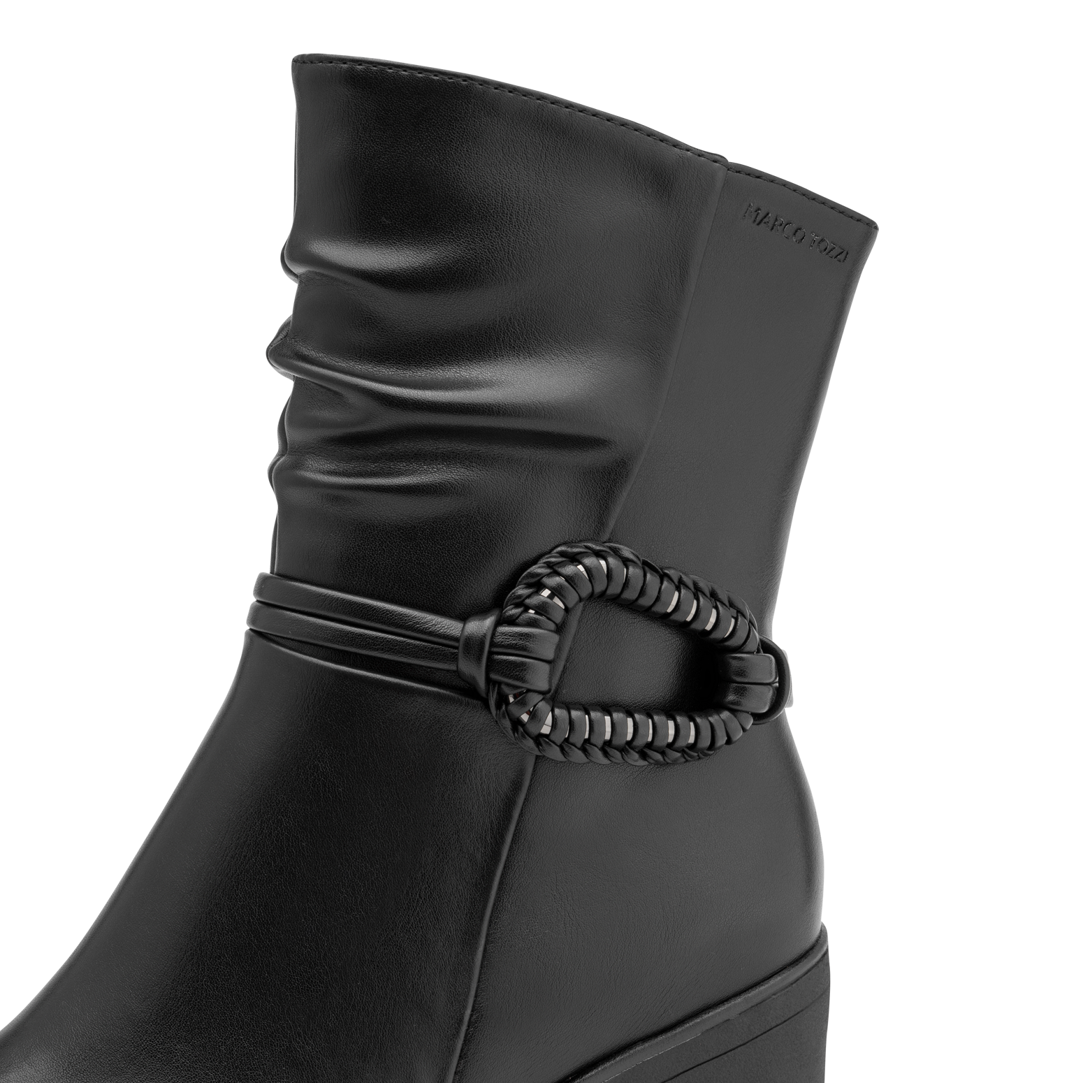 MARCO TOZZI Stiefelette  Blockabsatz, Boots mit Bändern und Schmuckelement