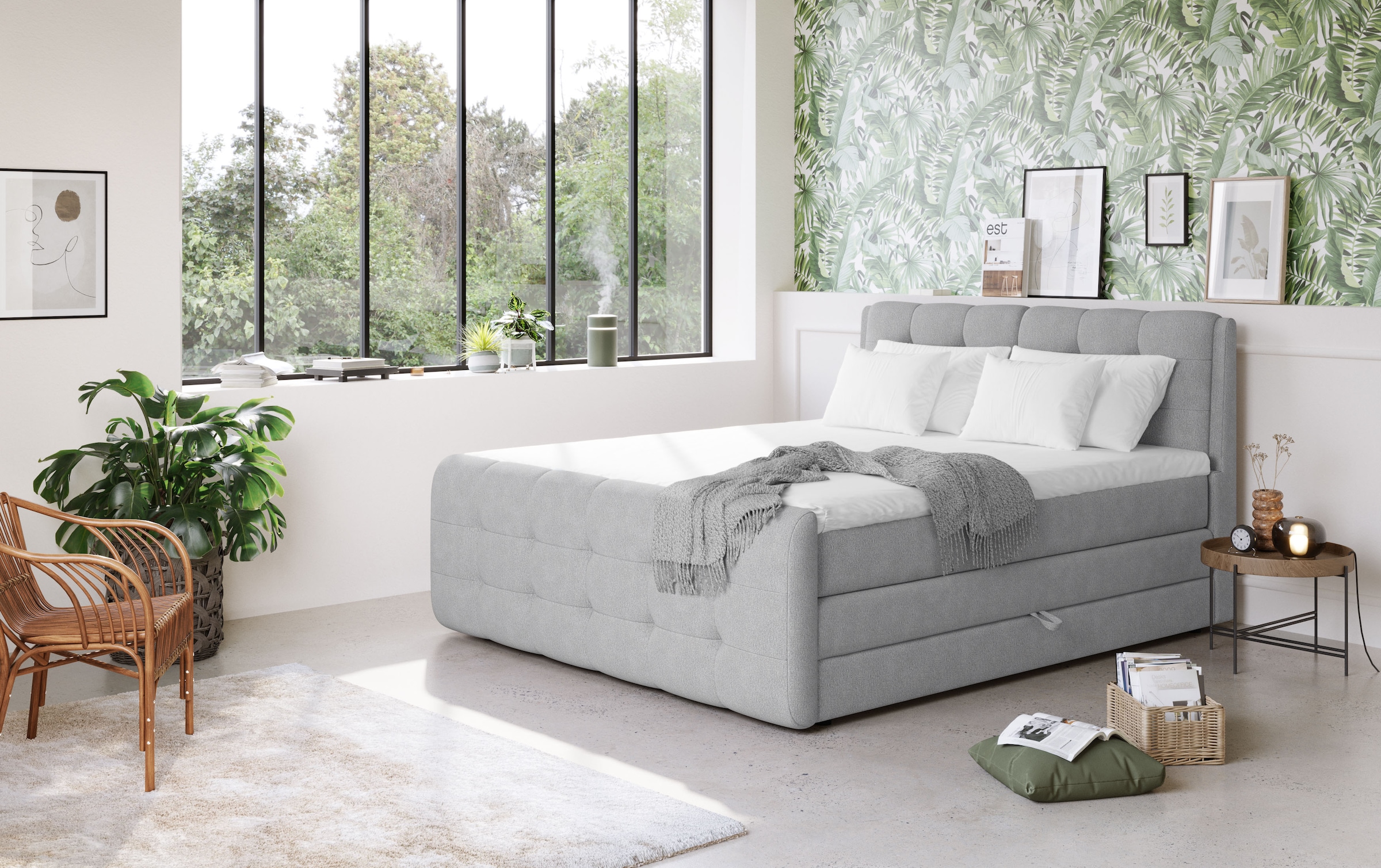 COTTA Boxspringbett »Fort mit Bettkasten, inkl. Topper«, erhältlich in verschiedenen Breiten (160cm, 180cm & 200cm)