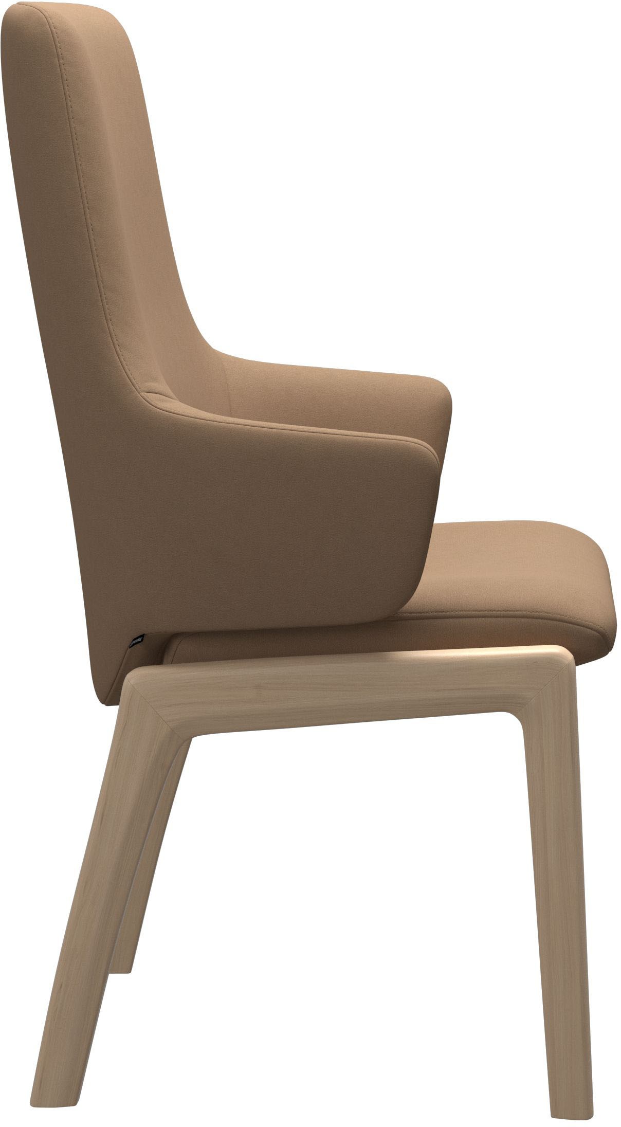 Stressless® Polsterstuhl »Laurel«, Microfaser DINAMICA, High Back mit Armlehne, Größe L, mit abgerundeten Beinen in Schwarz