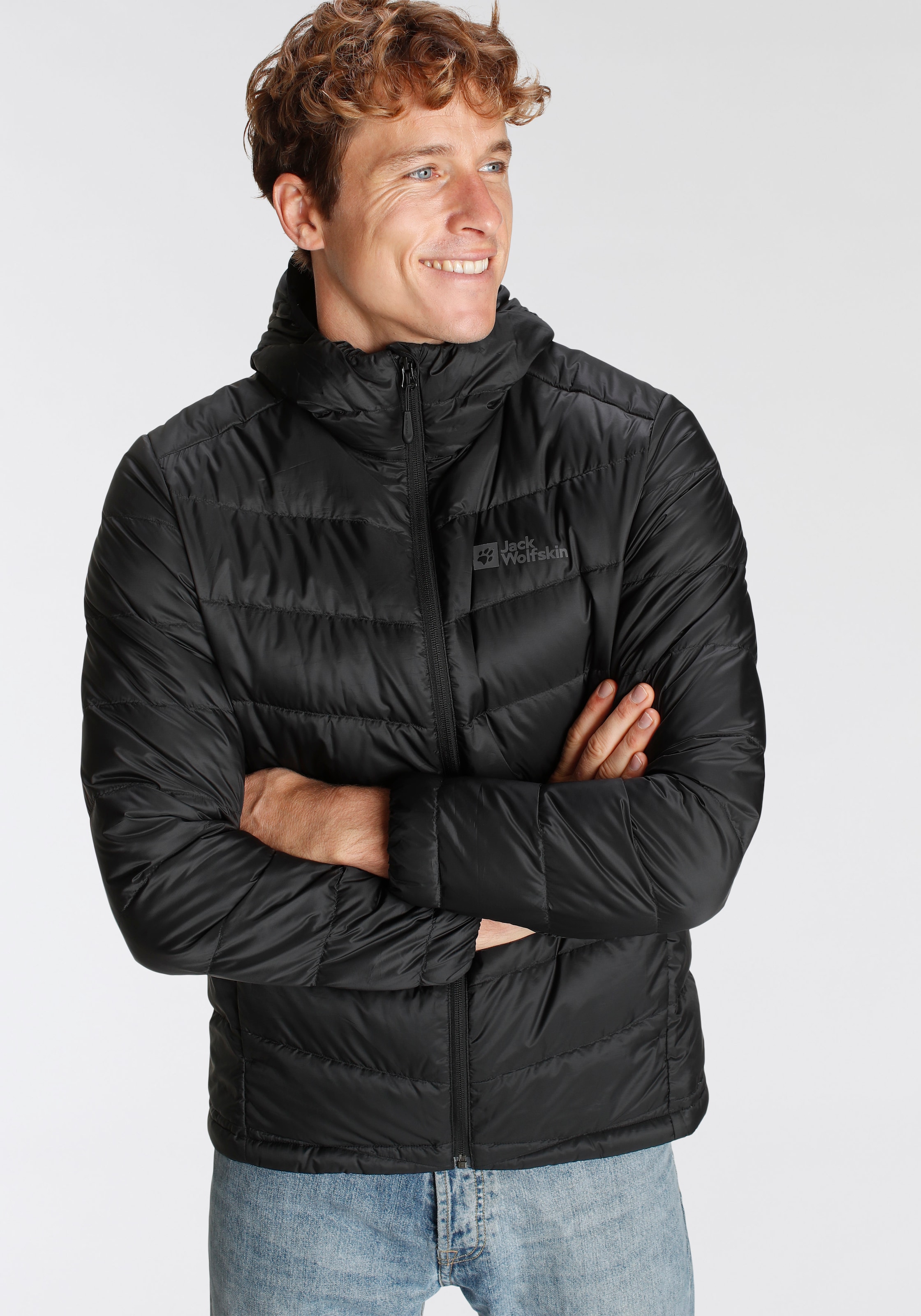 Jack Wolfskin Daunenjacke "HOLLENBERG", mit Kapuze, Wärmend, winddicht, Übe günstig online kaufen