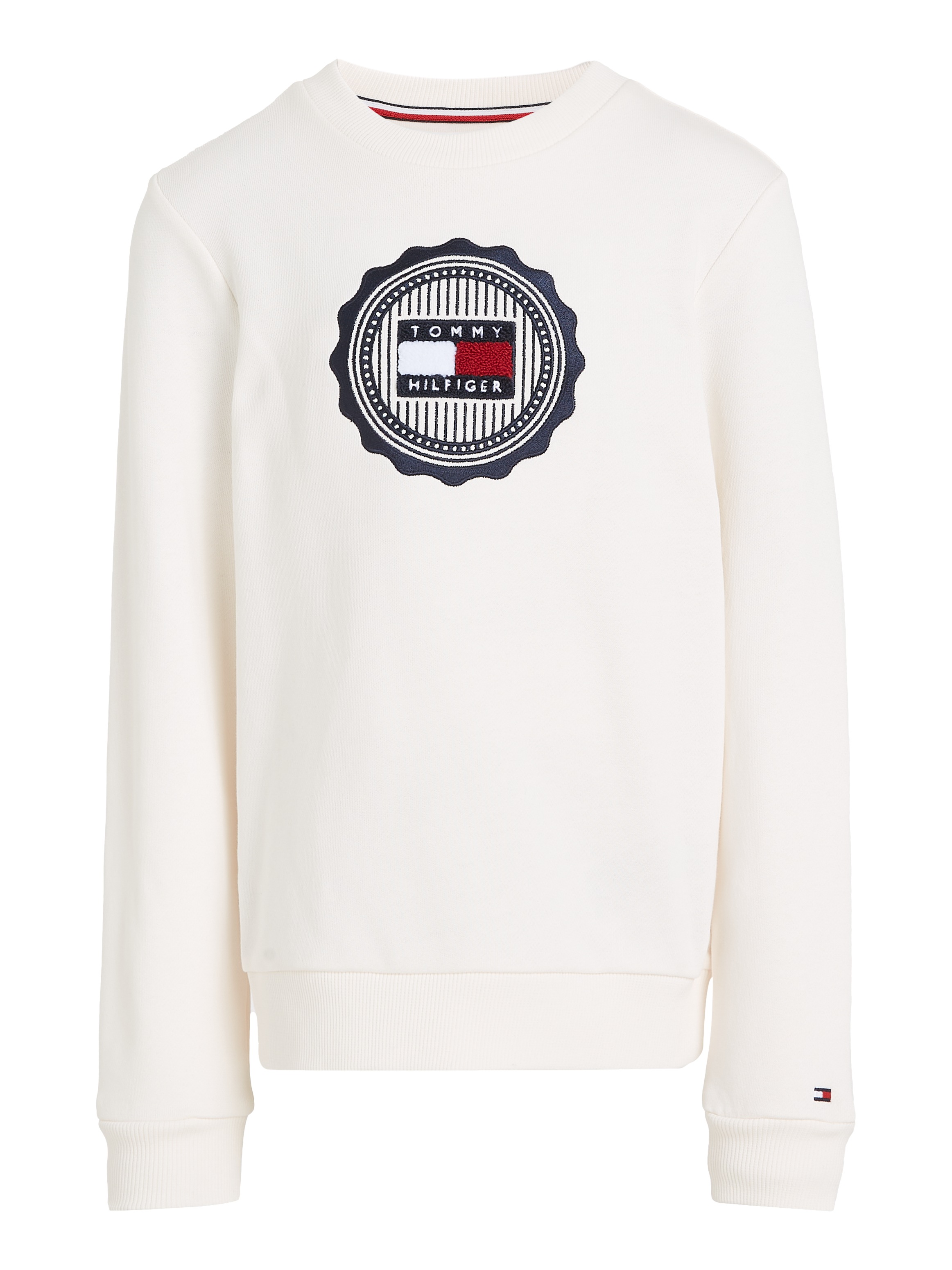 Tommy Hilfiger Sweatshirt »STAMP EMBROIDERY REG SWEATSHIRT«, Kinder bis 16 Jahre mit Logopatch
