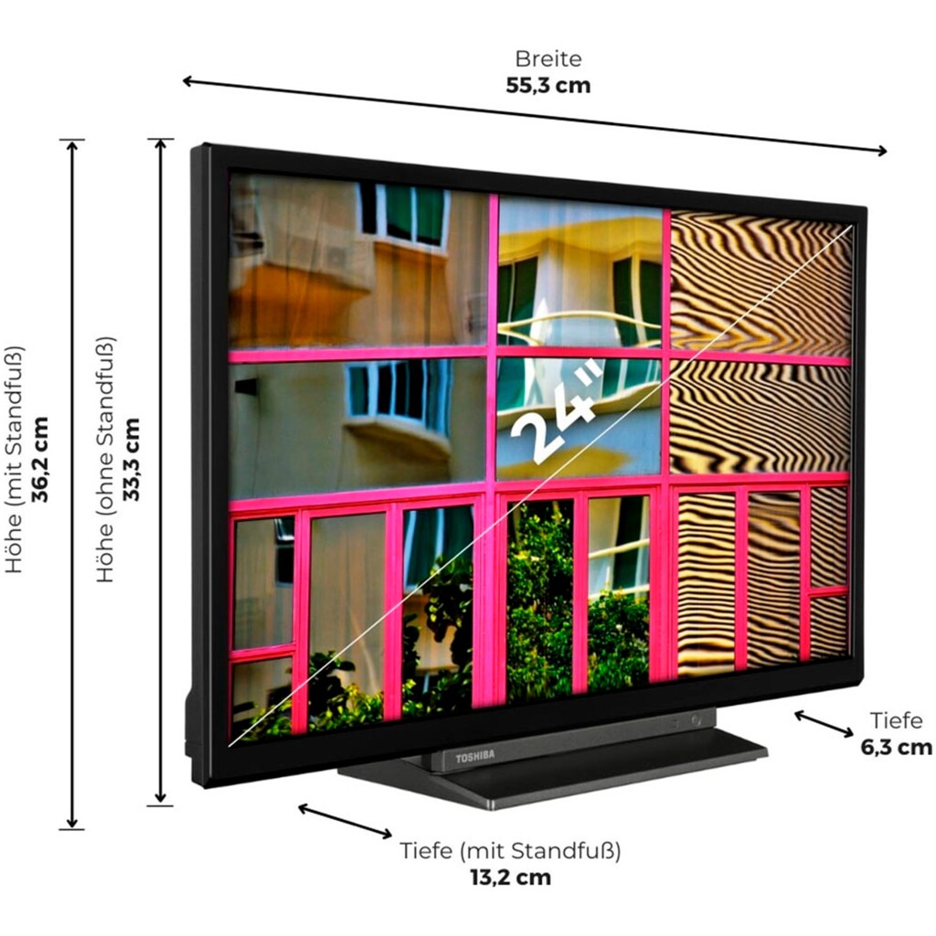 Toshiba LED-Fernseher »24WL3C63DA/2«, 60 cm/24 Zoll, HD-ready, Smart-TV