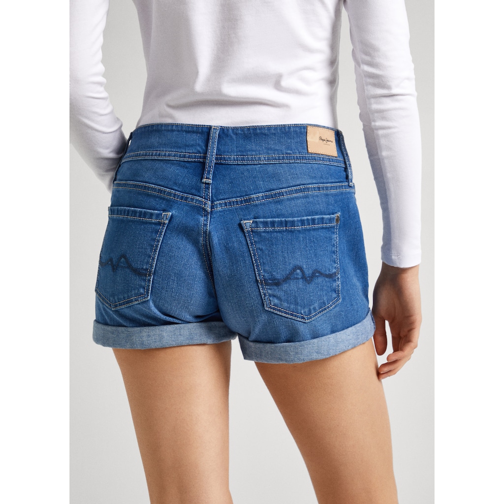 Pepe Jeans Jeansshorts, mit Umschlagsaum