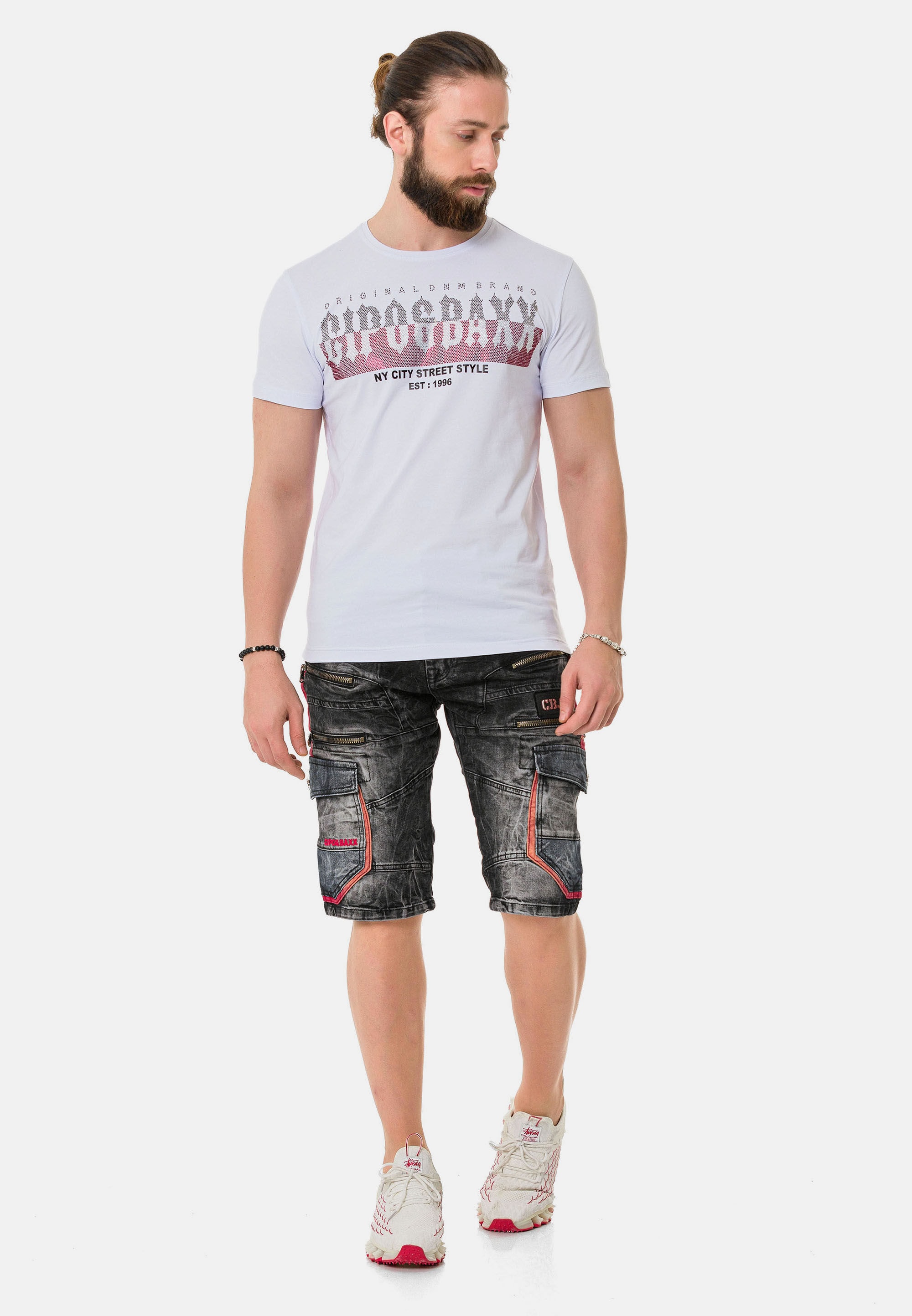 Cipo & Baxx T-Shirt »T-Shirt« mit markantem Print