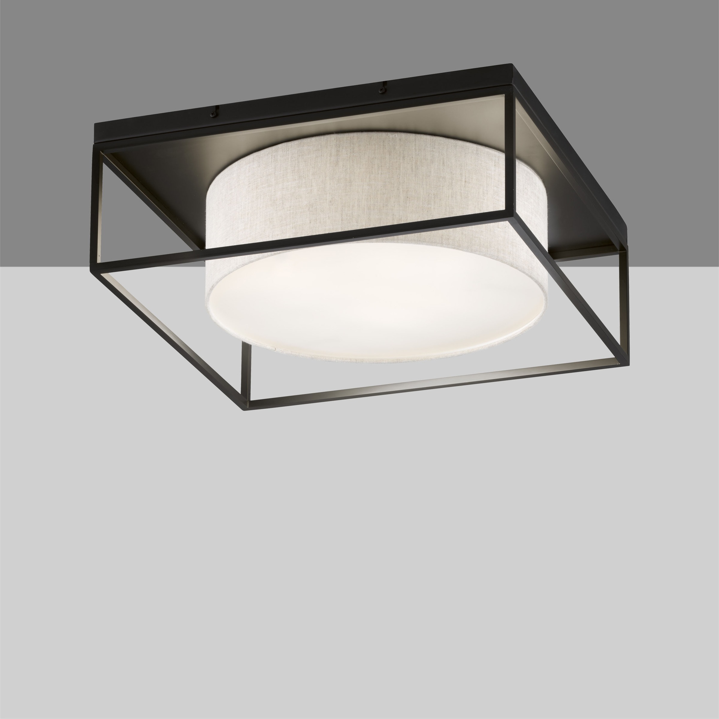 FISCHER & HONSEL Deckenleuchte »Carre«, Gr. 70 x70 cm, für Leuchtmittel 3 x E27