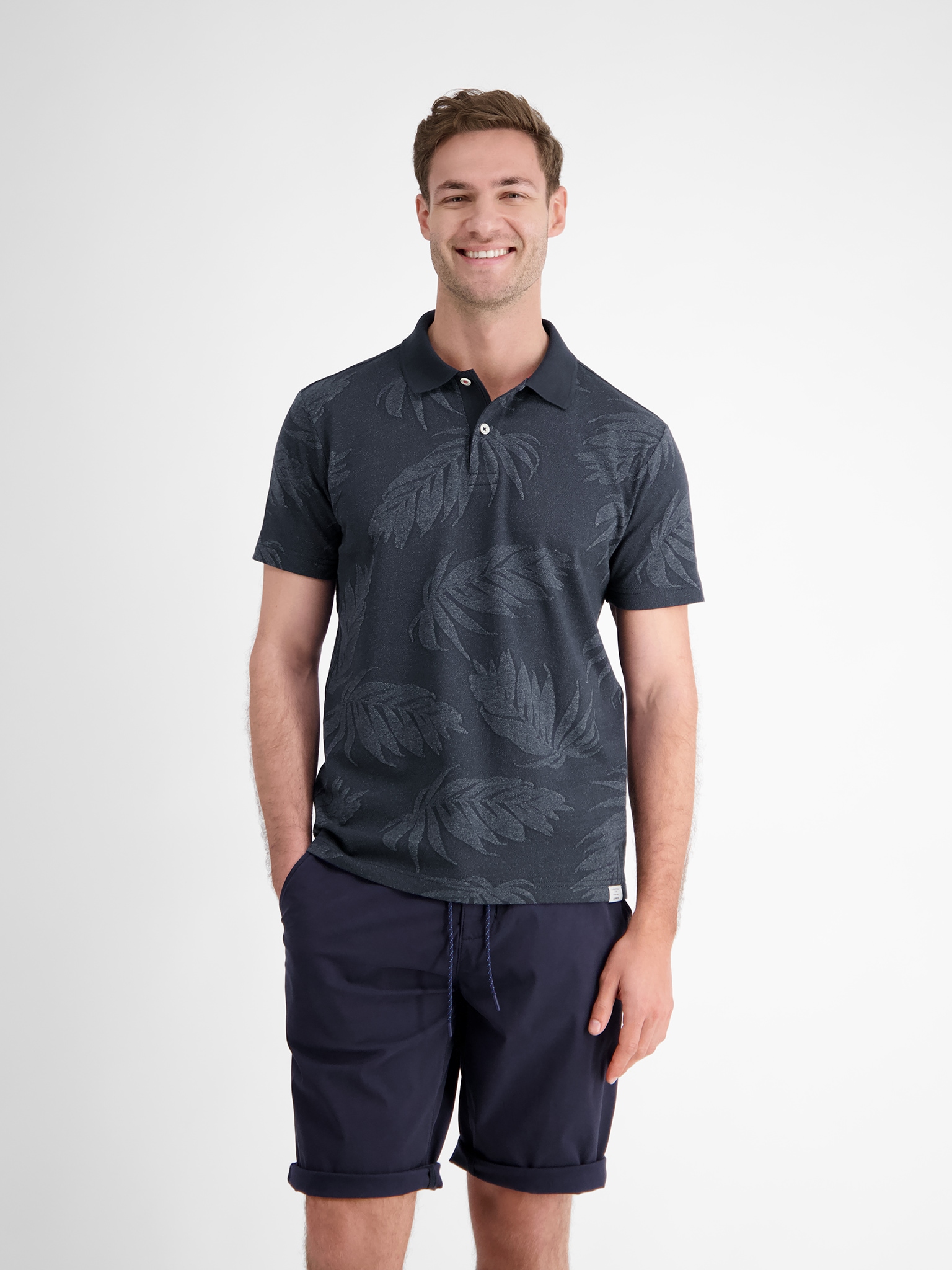 LERROS Poloshirt, mit All-Over Print günstig online kaufen