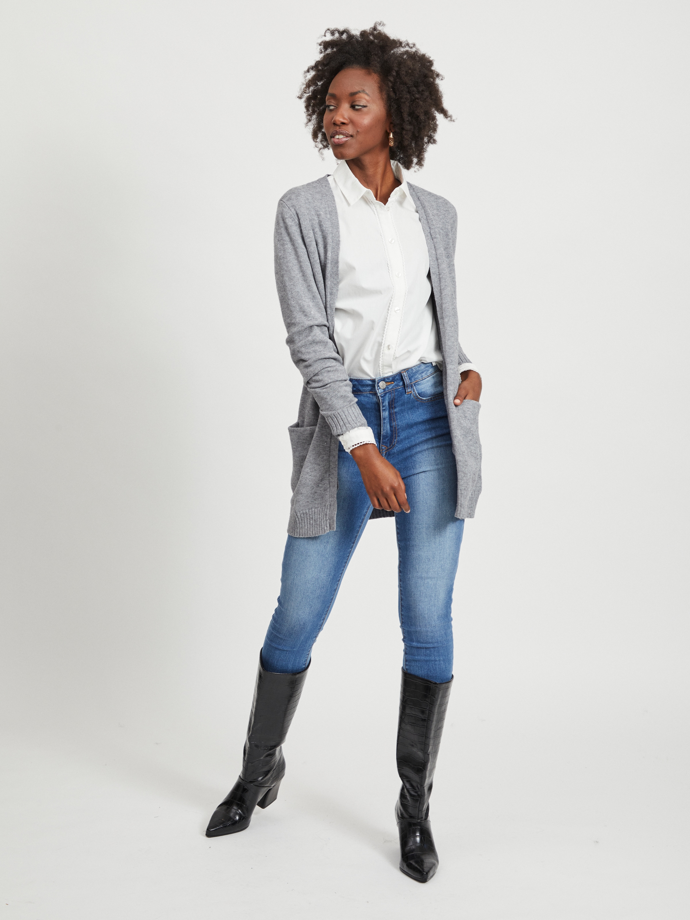 Vila Strickjacke »VIRIL OPEN L/S KNIT CARDIGAN - NOOS«
