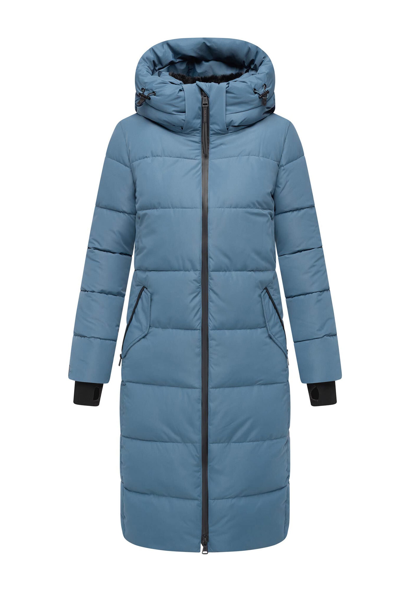 Marikoo Steppjacke »Zuraraa XVI« mit Kapuze langer Winter Mantel gesteppt