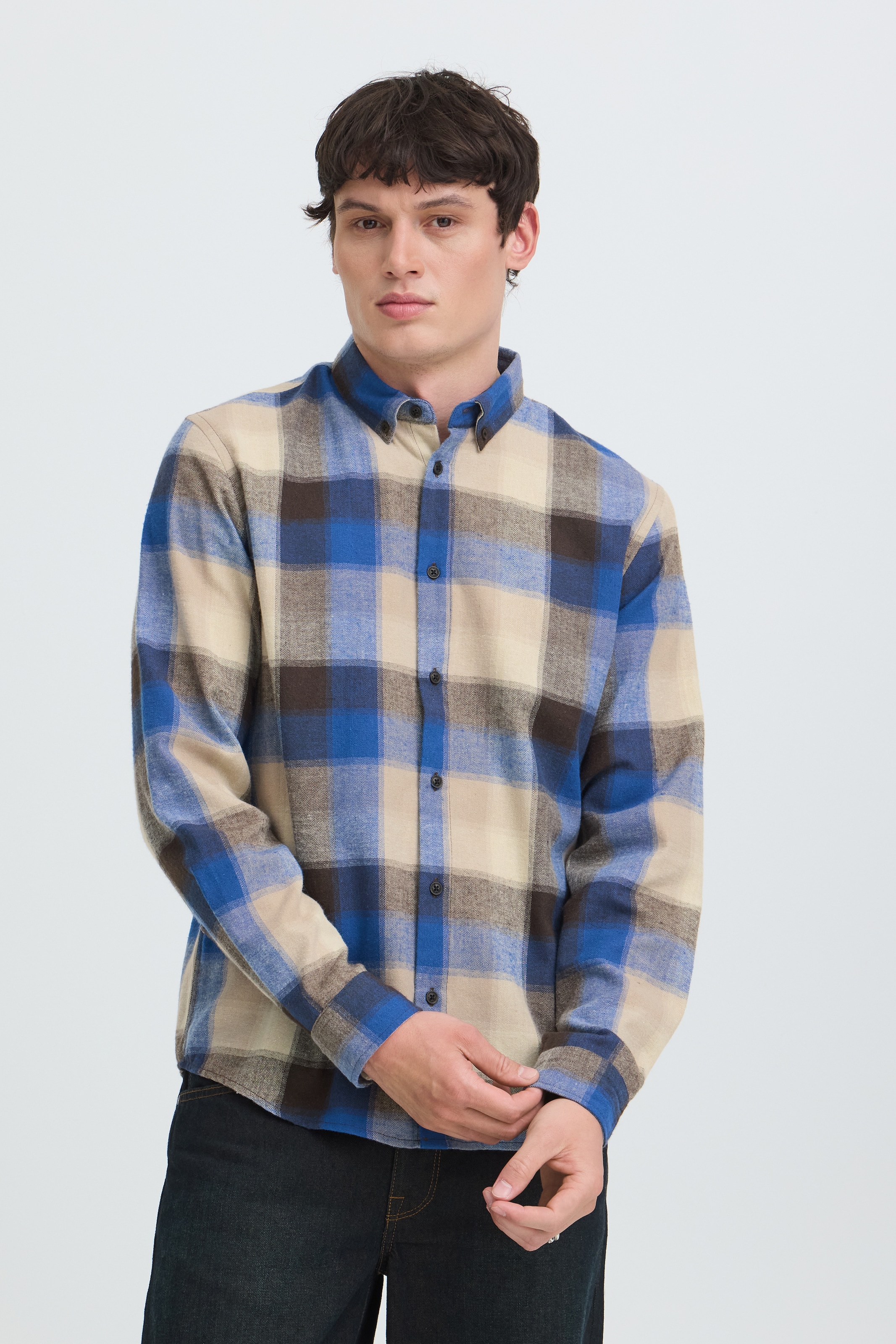 Blend Langarmhemd "BHCODY SHIRT" Materialmix, regular fit