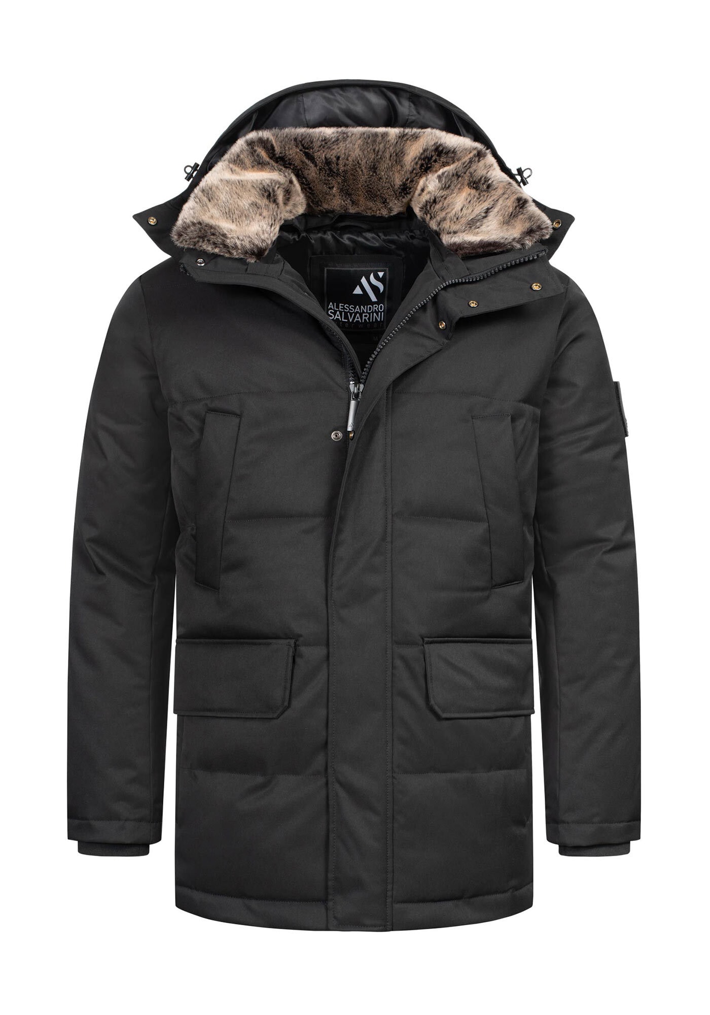 Alessandro Salvarini Winterjacke »ASGiova« Parka mit warmem Kunstfellkragen und hochwertigem Obermaterial
