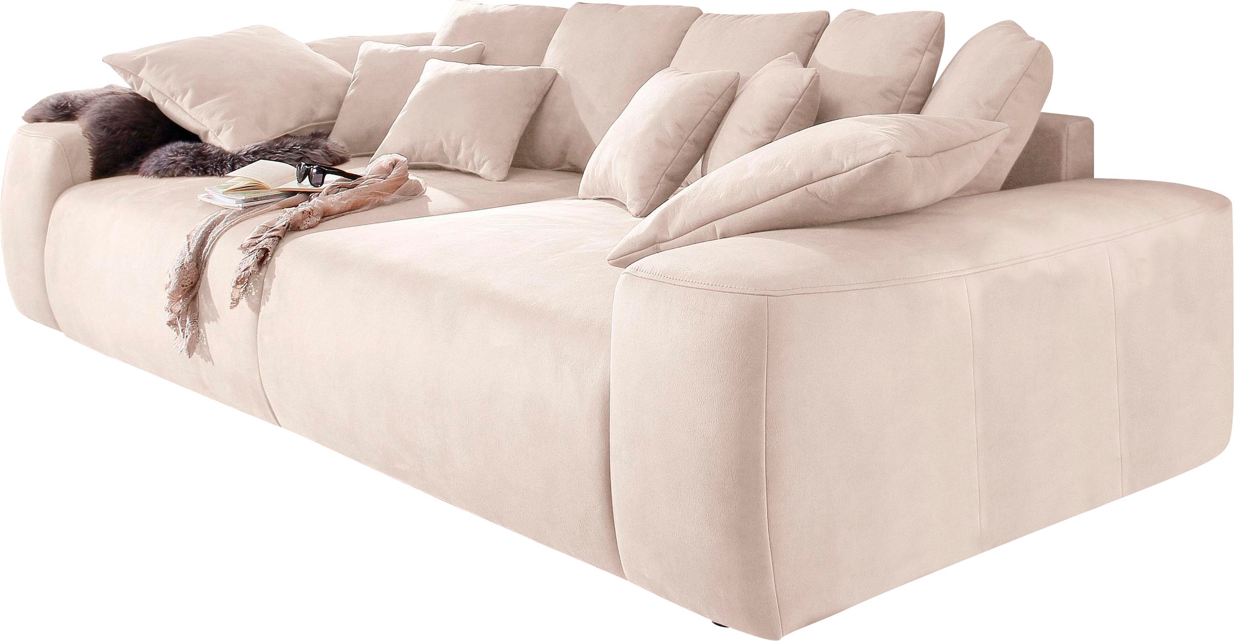 Home affaire Big-Sofa "Sundance, B/T 302/137 cm", Dauerschläfer mit Hygiene-Topper und Transporttasche