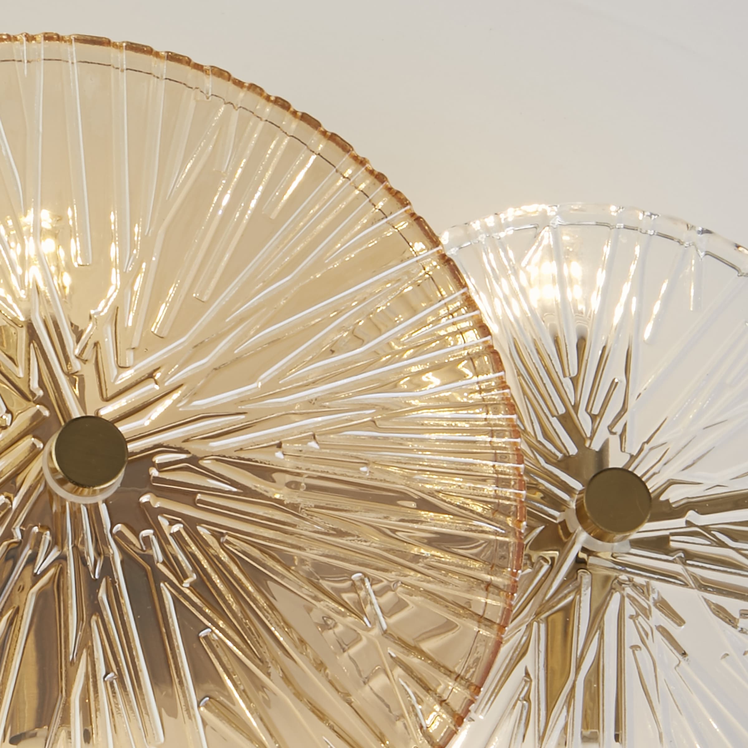 Searchlight Wandleuchte »Wagonwheel Wandleuchte/Deckenleuchte-Bronzemetall, klar, Bernsteinglas« G9 1 Stk.