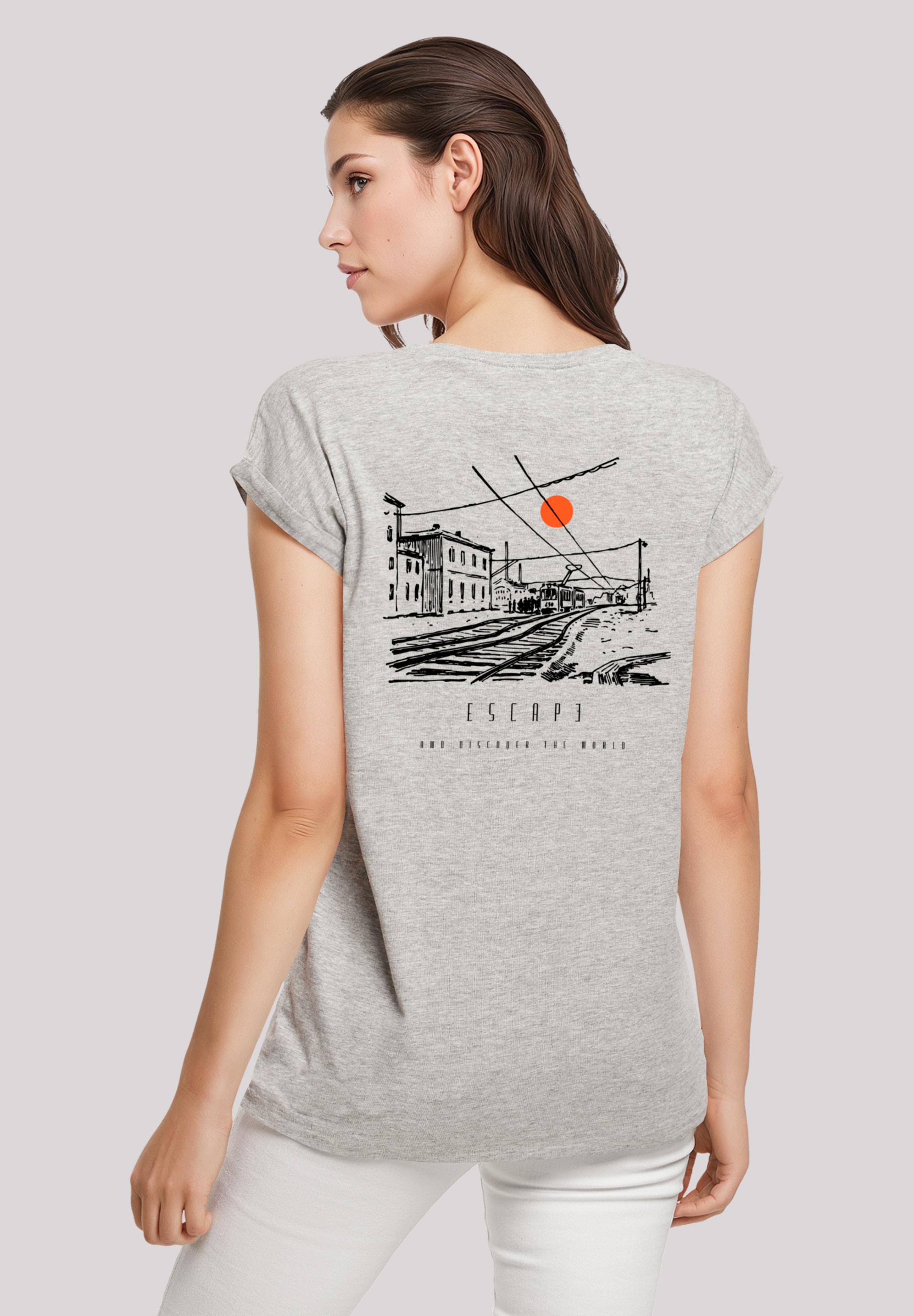 F4NT4STIC T-Shirt "Escape Discover the World Town Train Station", Premium Q günstig online kaufen