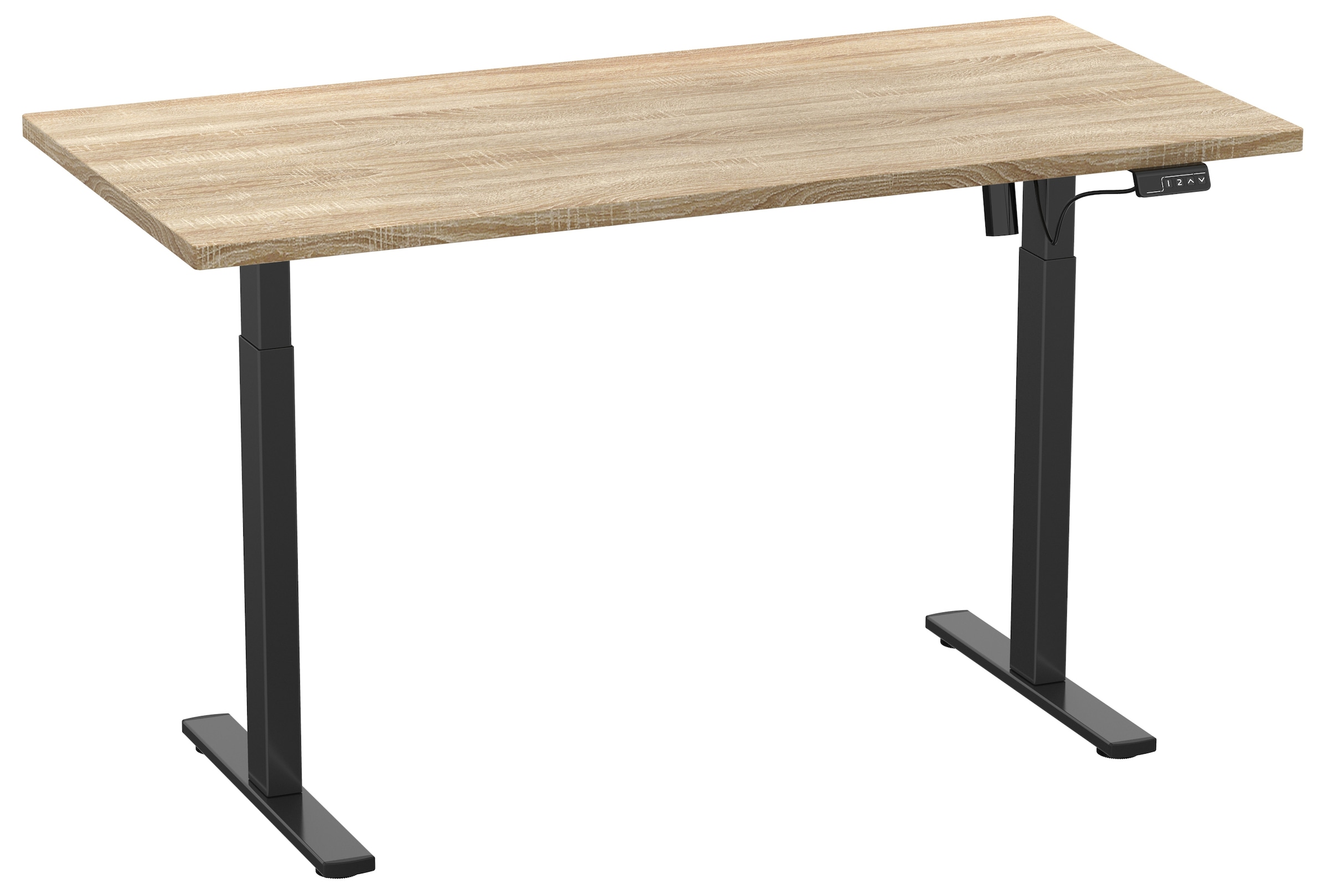 VCM Schreibtisch »VCM Höhenverstellbarer Schreibtisch stufenlos elektrisch höhenverstellbar Lona 110x50 Schwarz«, (Lona)