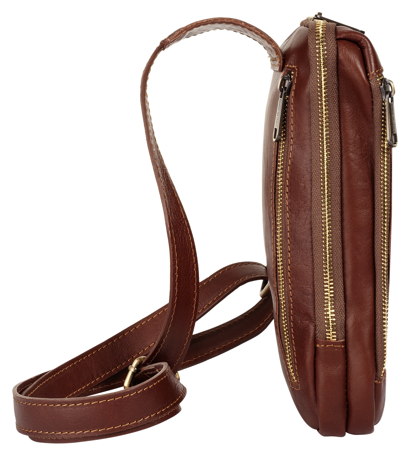 Piké Umhängetasche, echt Leder, Made in Italy