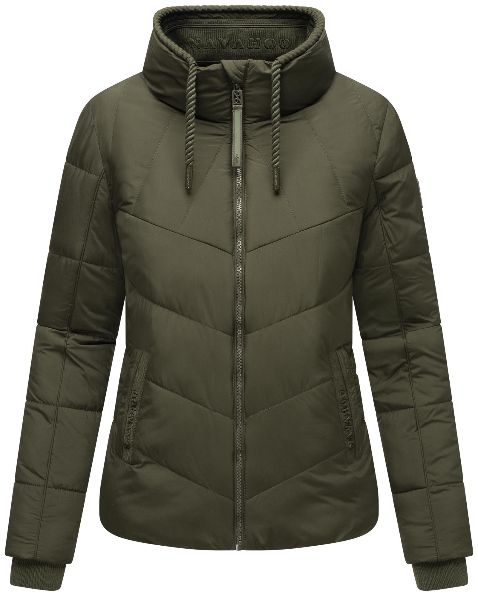 Navahoo Steppjacke "Liebesfee 14", ohne Kapuze, gesteppte Damen Übergangsjacke mit wattiertem Stehkragen