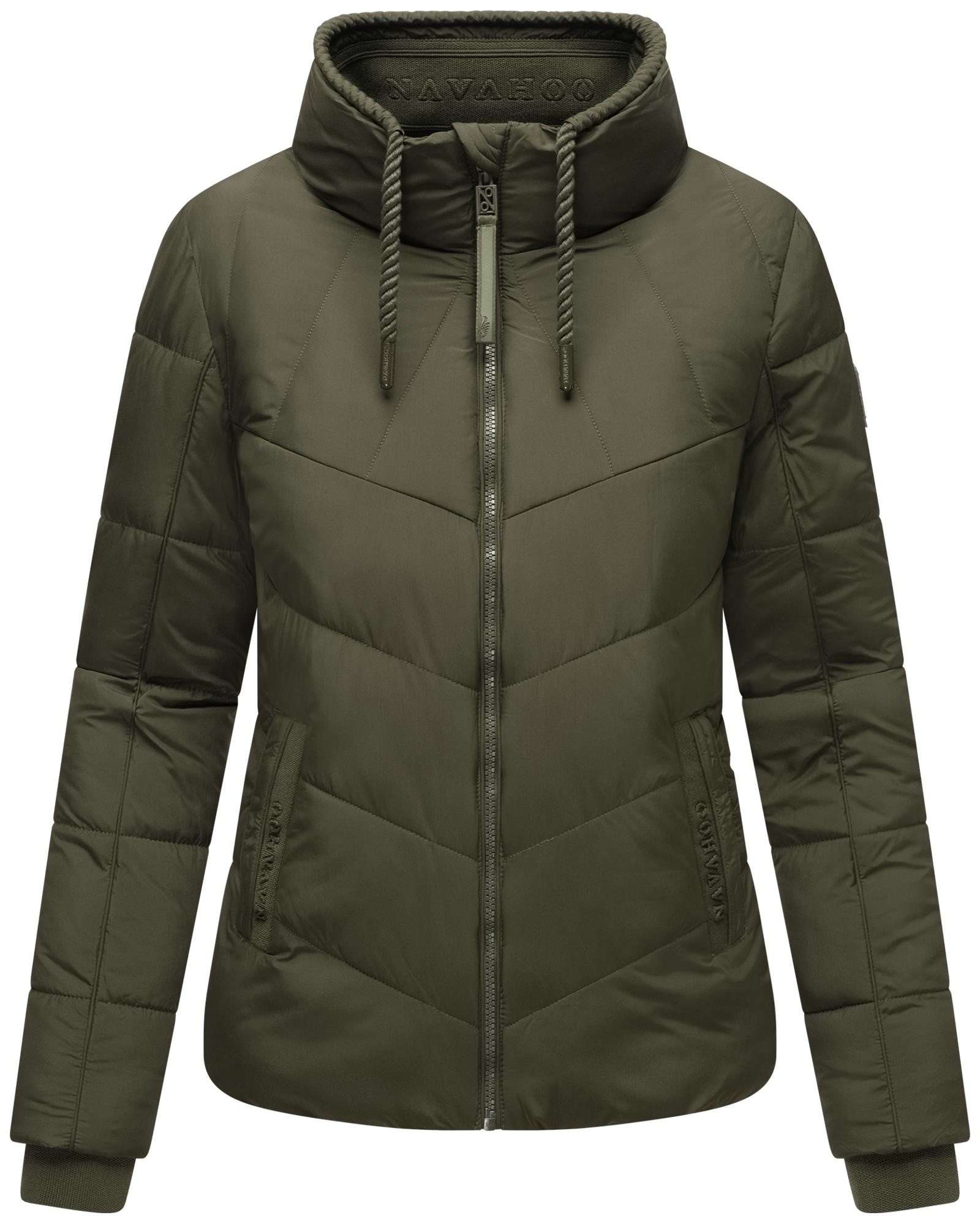 Navahoo Steppjacke "Liebesfee 14" ohne Kapuze gesteppte Damenjacke mit wattiertem Stehkragen