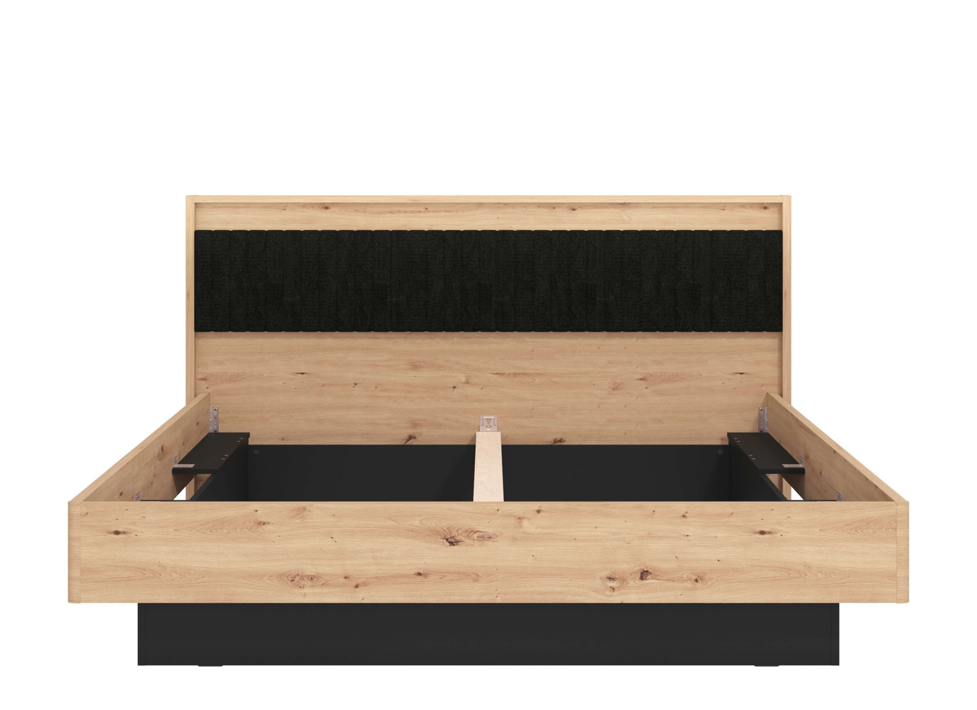 INOSIGN Bettgestell »Ascalon, gepolstertes Kopfteil, bezogen mit weichem Cordstoff«, Liegeflächen 160 oder 180x200 cm, FSC® -zertifizierter Holzwerkstoff