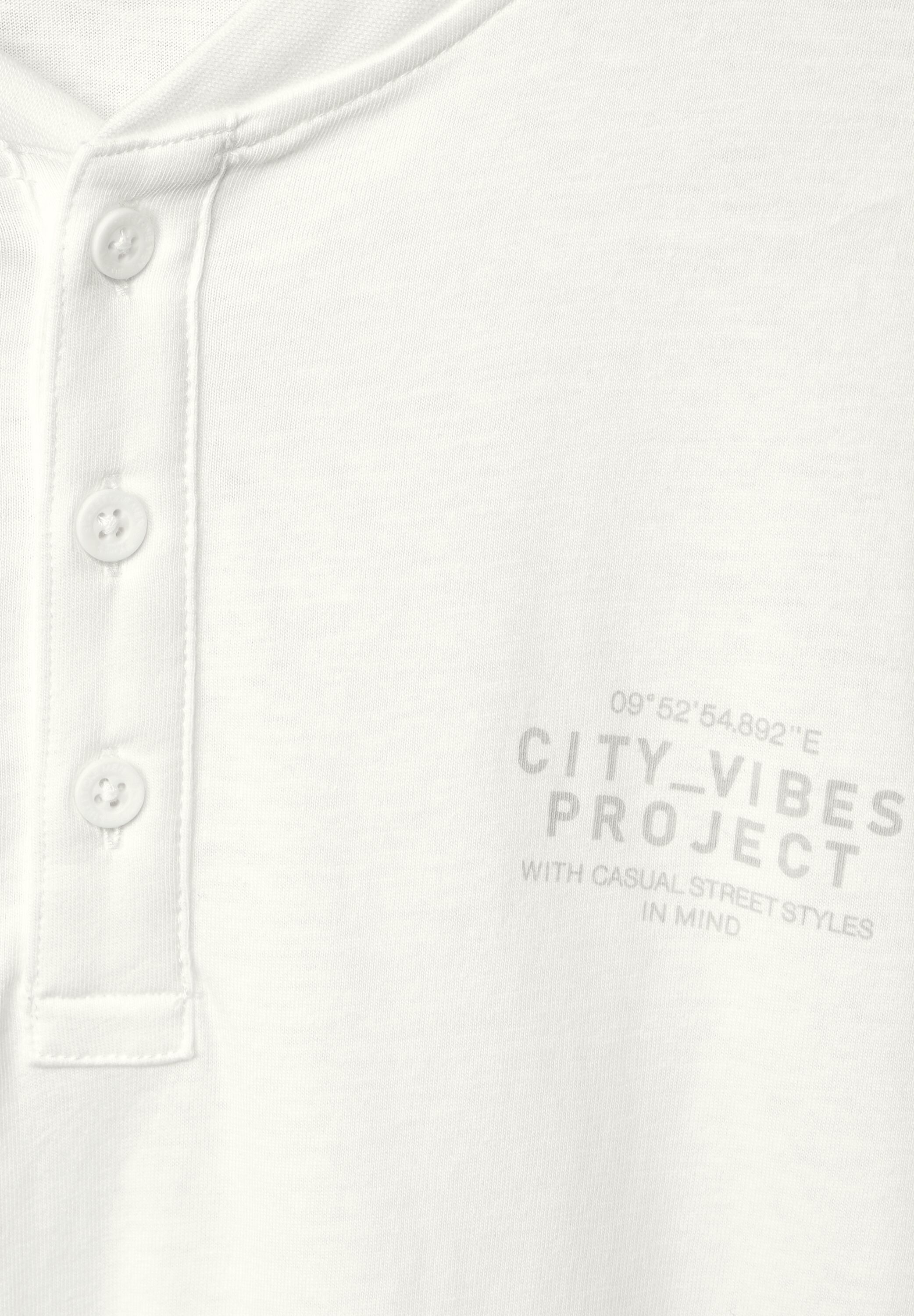 STREET ONE MEN Langarmshirt, mit Knopfleiste