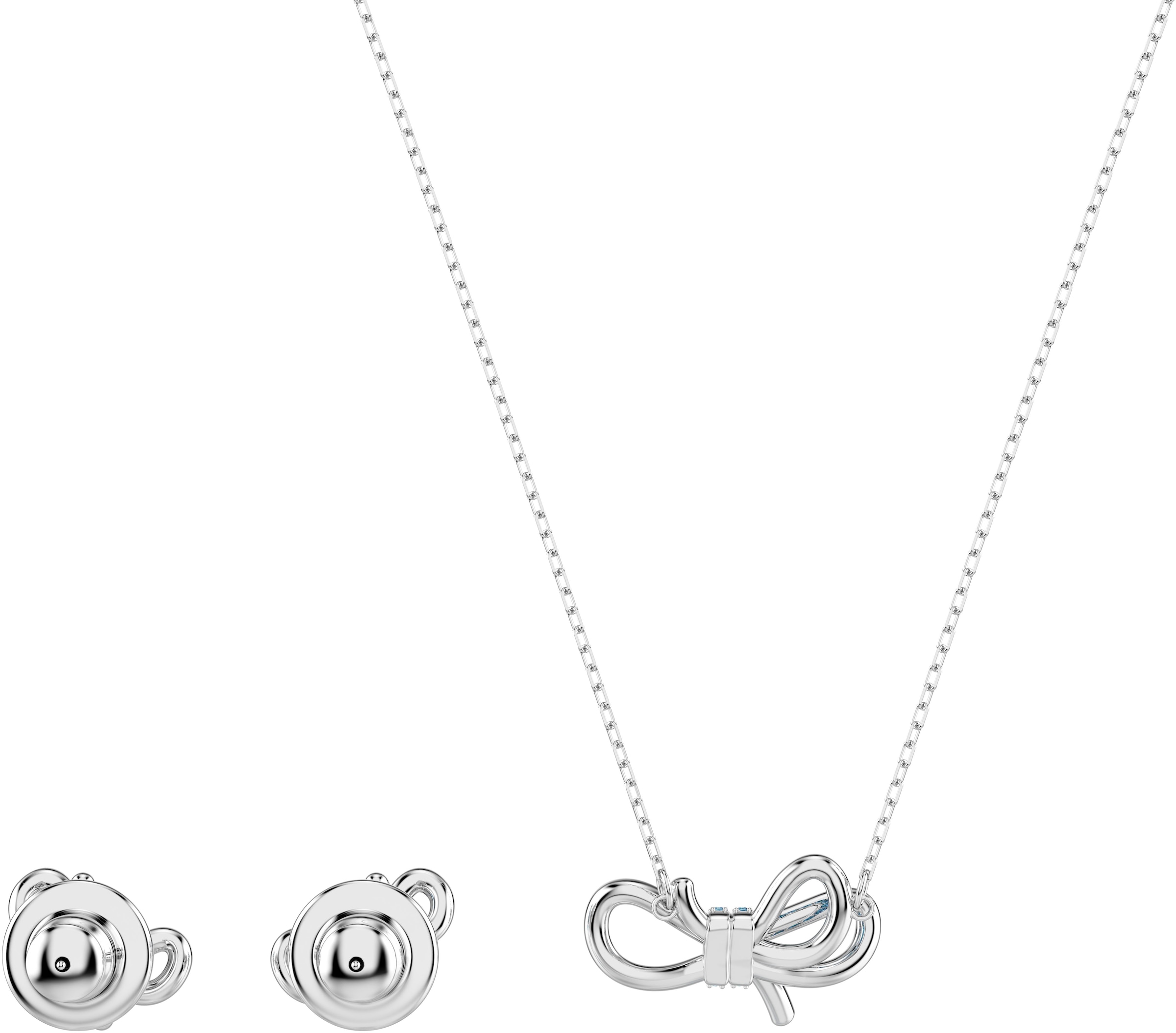 Swarovski Ohrring und Ketten Set »Multipack Schmuck Geschenk Lifelong Bow, Schleife, 5723554«, (Set, 3 tlg.), mit Swarovski® Kristallen