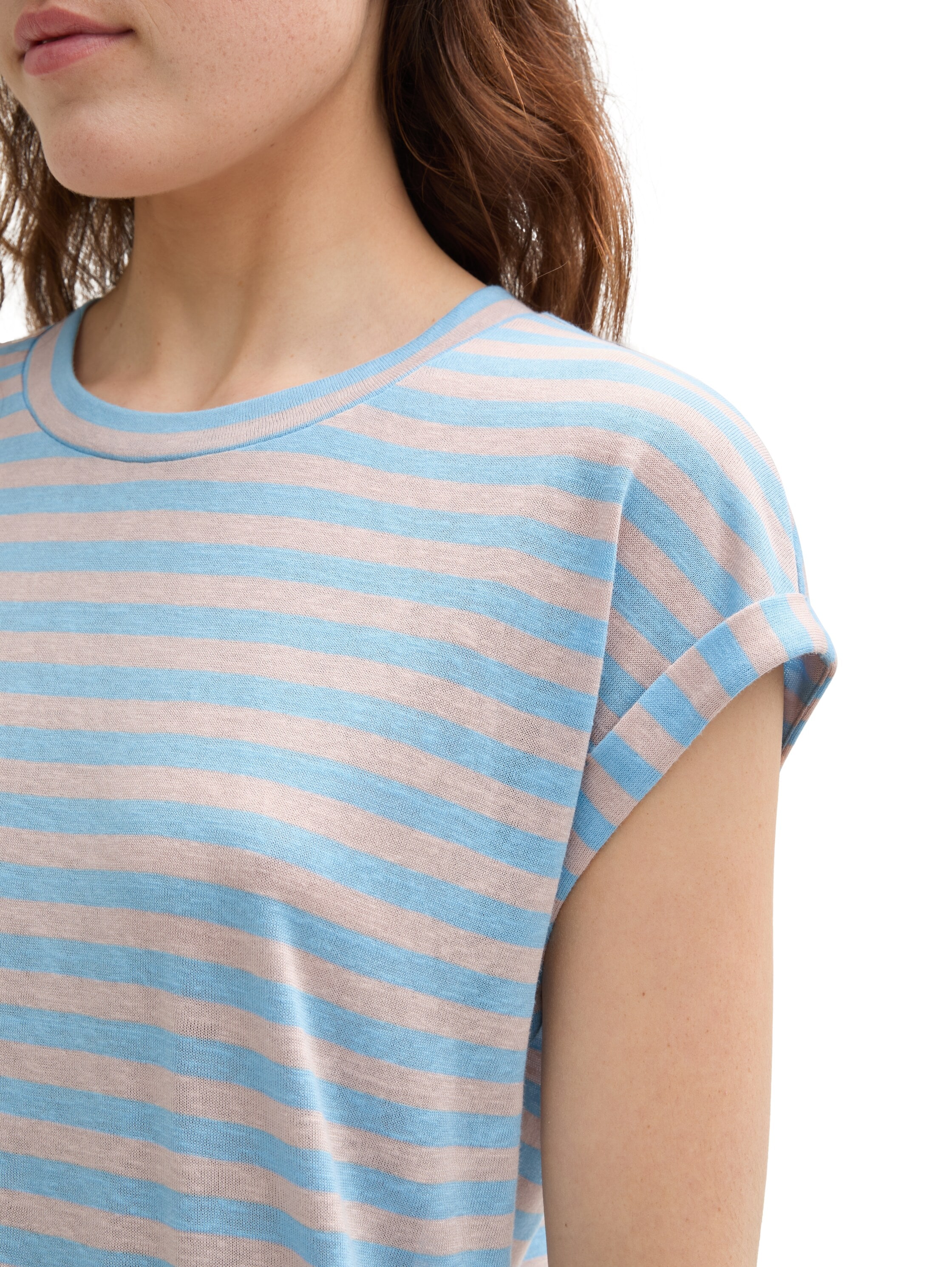 TOM TAILOR Denim T-Shirt, mit Streifen Muster