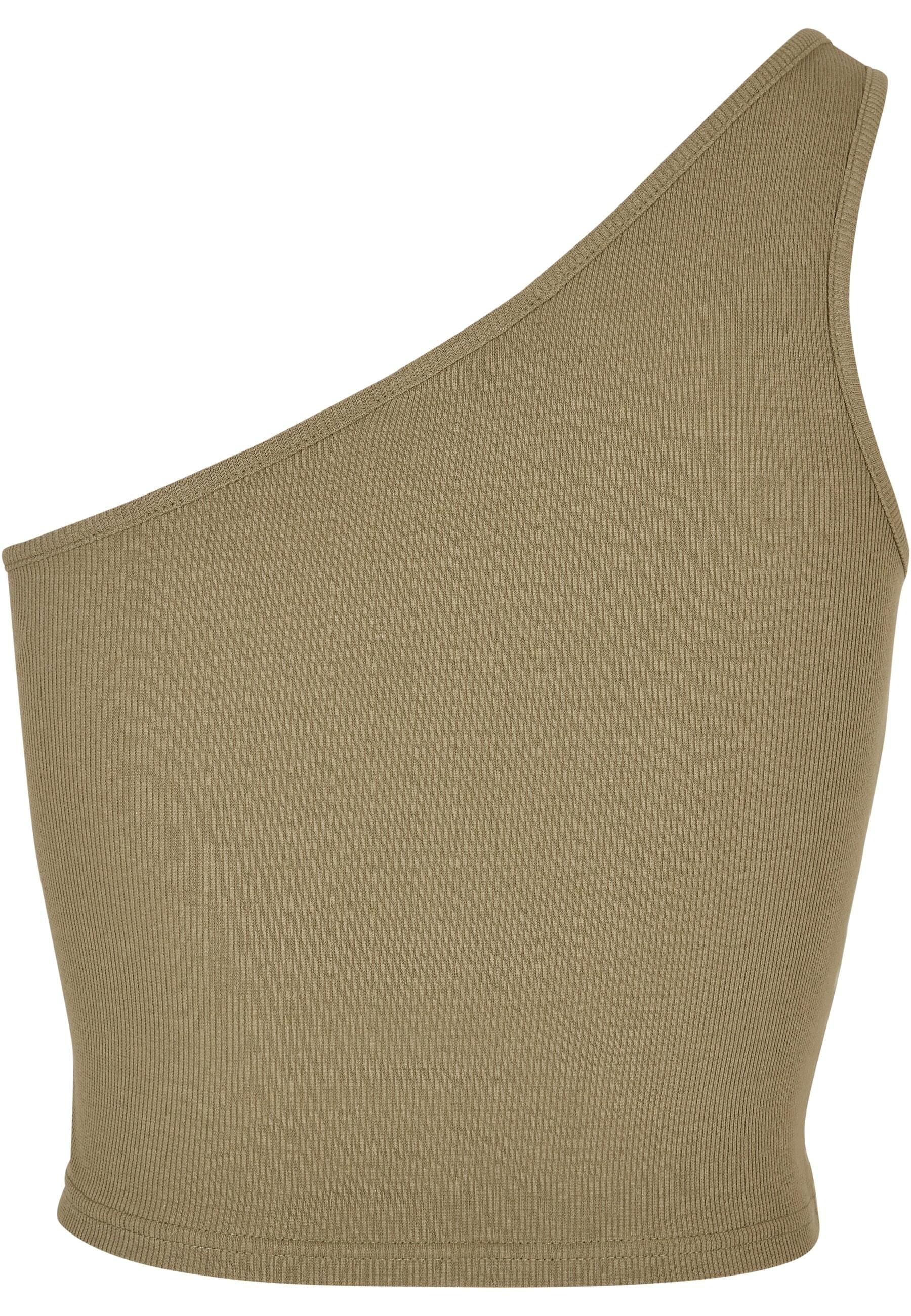 URBAN CLASSICS Muskelshirt »Urban Classics Damen Ladies Cropped Asymmetric Top«, (1 tlg.)