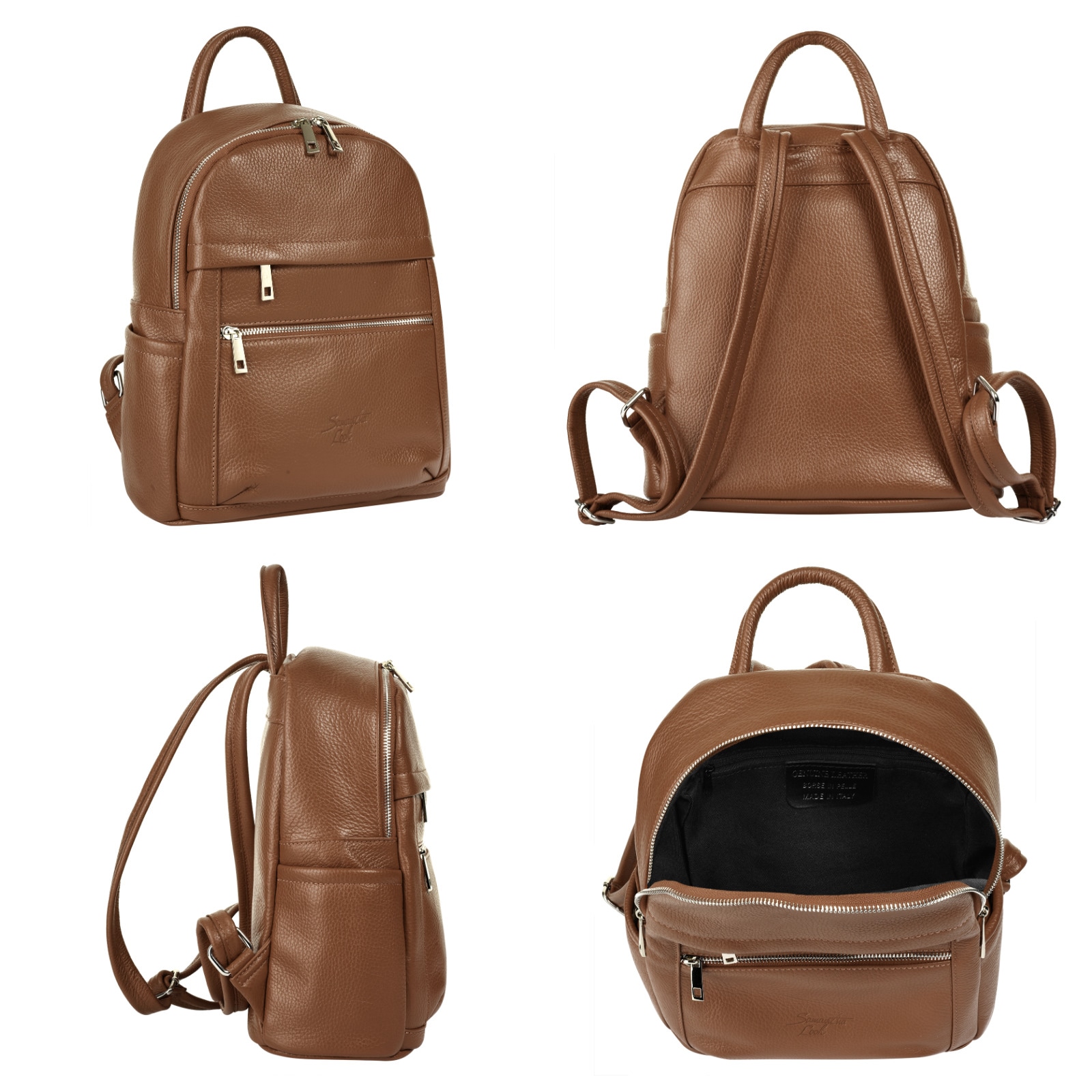 Samantha Look Cityrucksack, echt Leder, Made in Italy
