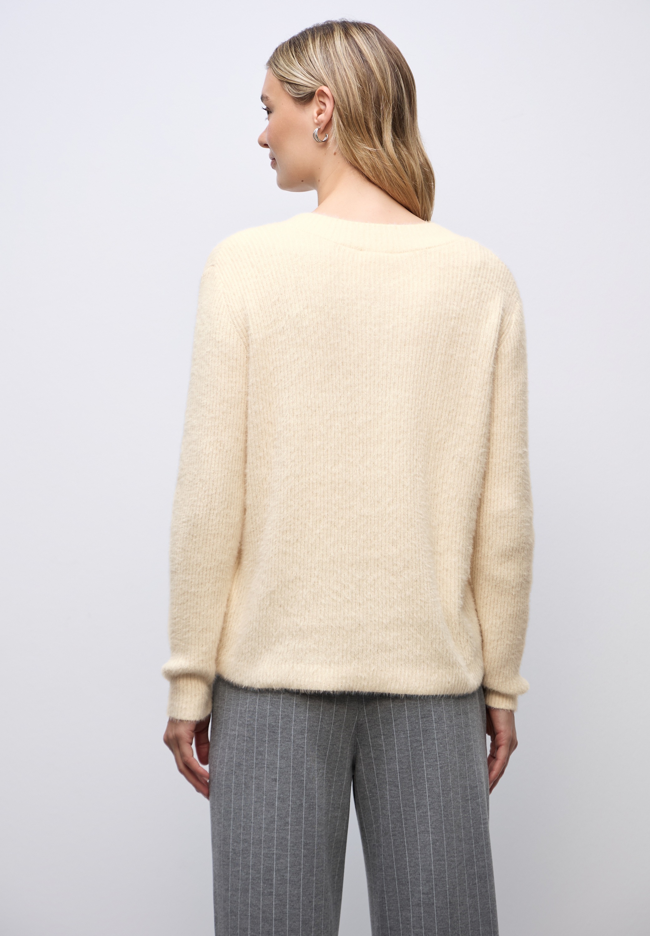 STREET ONE V-Ausschnitt-Pullover Grobstrick günstig online kaufen